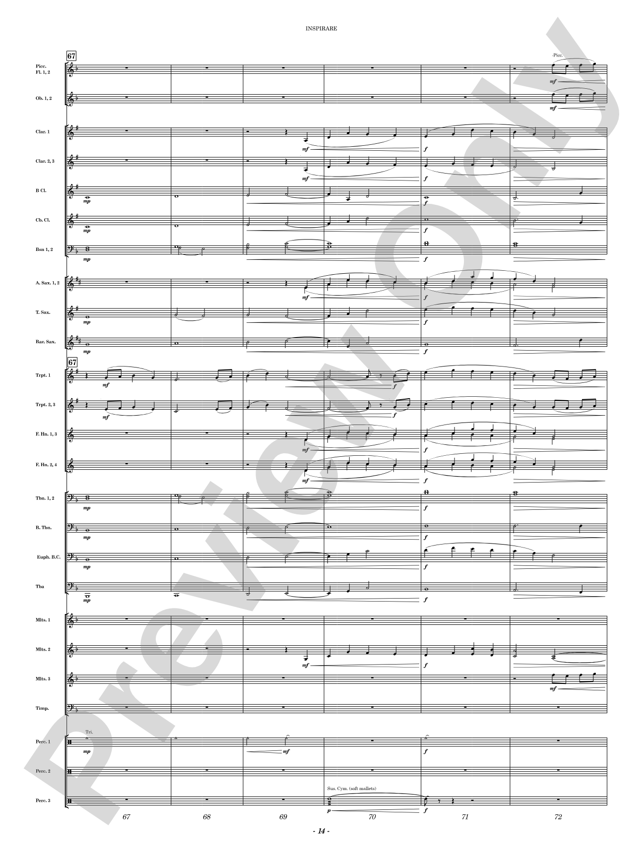 Inspirare: Concert Band Conductor Score & Parts