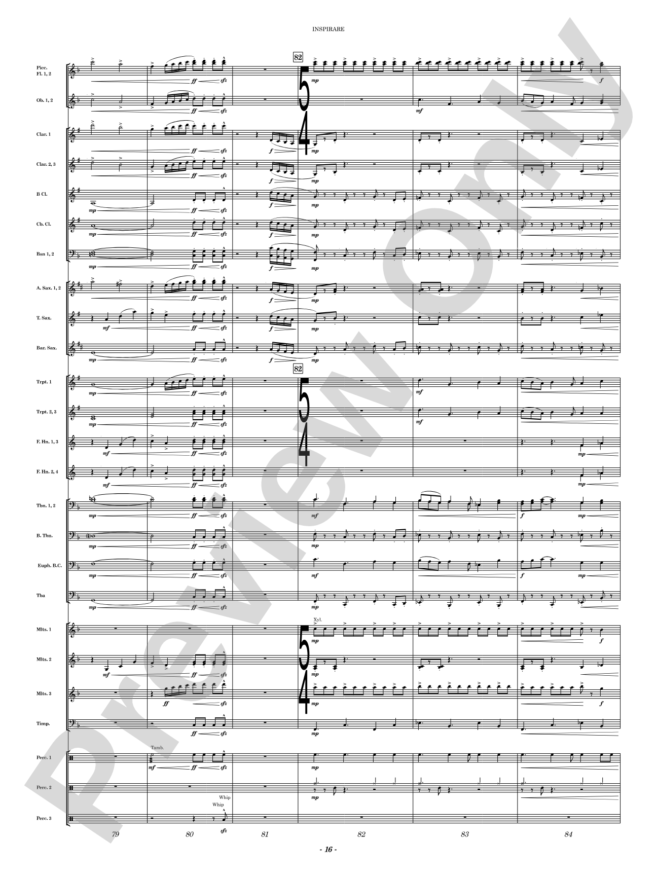 Inspirare: Concert Band Conductor Score & Parts