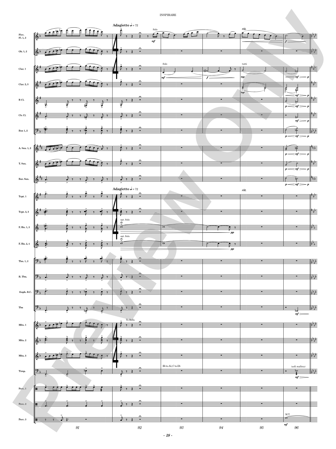 Inspirare: Concert Band Conductor Score & Parts