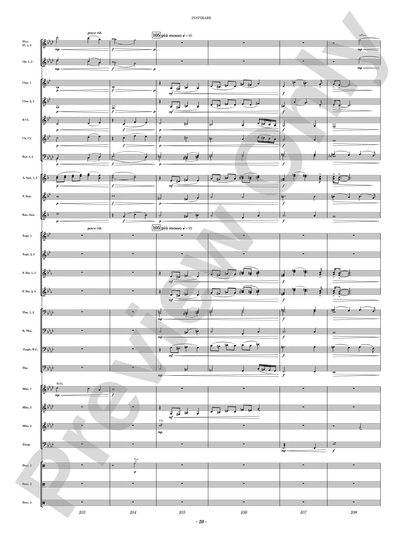 Inspirare: Concert Band Conductor Score & Parts