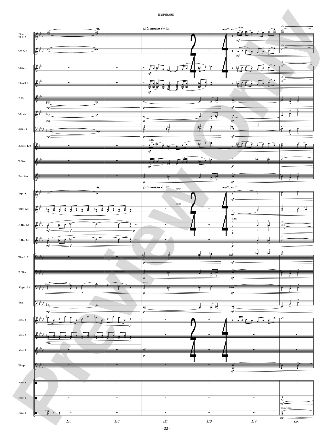 Inspirare: Concert Band Conductor Score & Parts