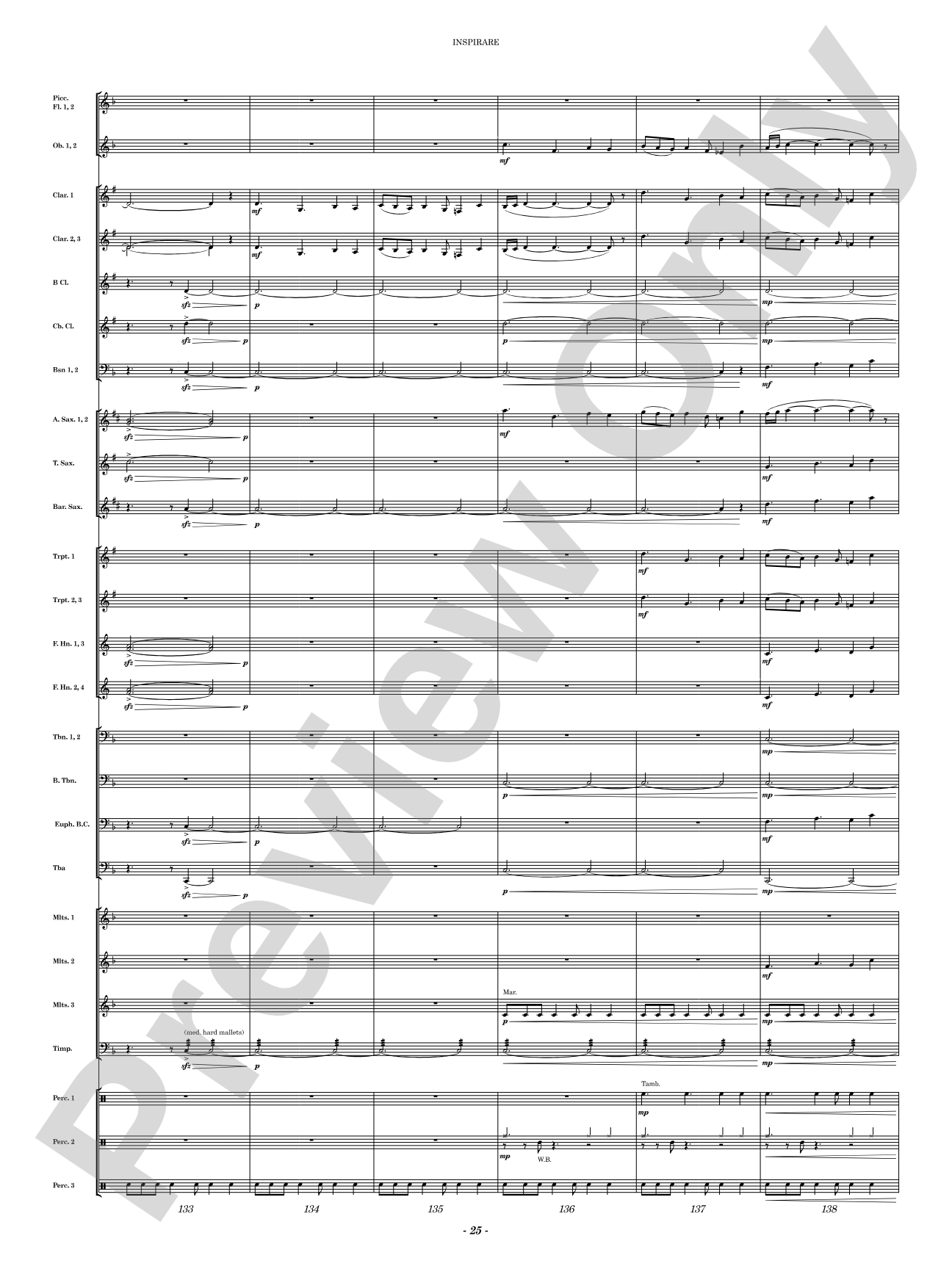 Inspirare: Concert Band Conductor Score & Parts