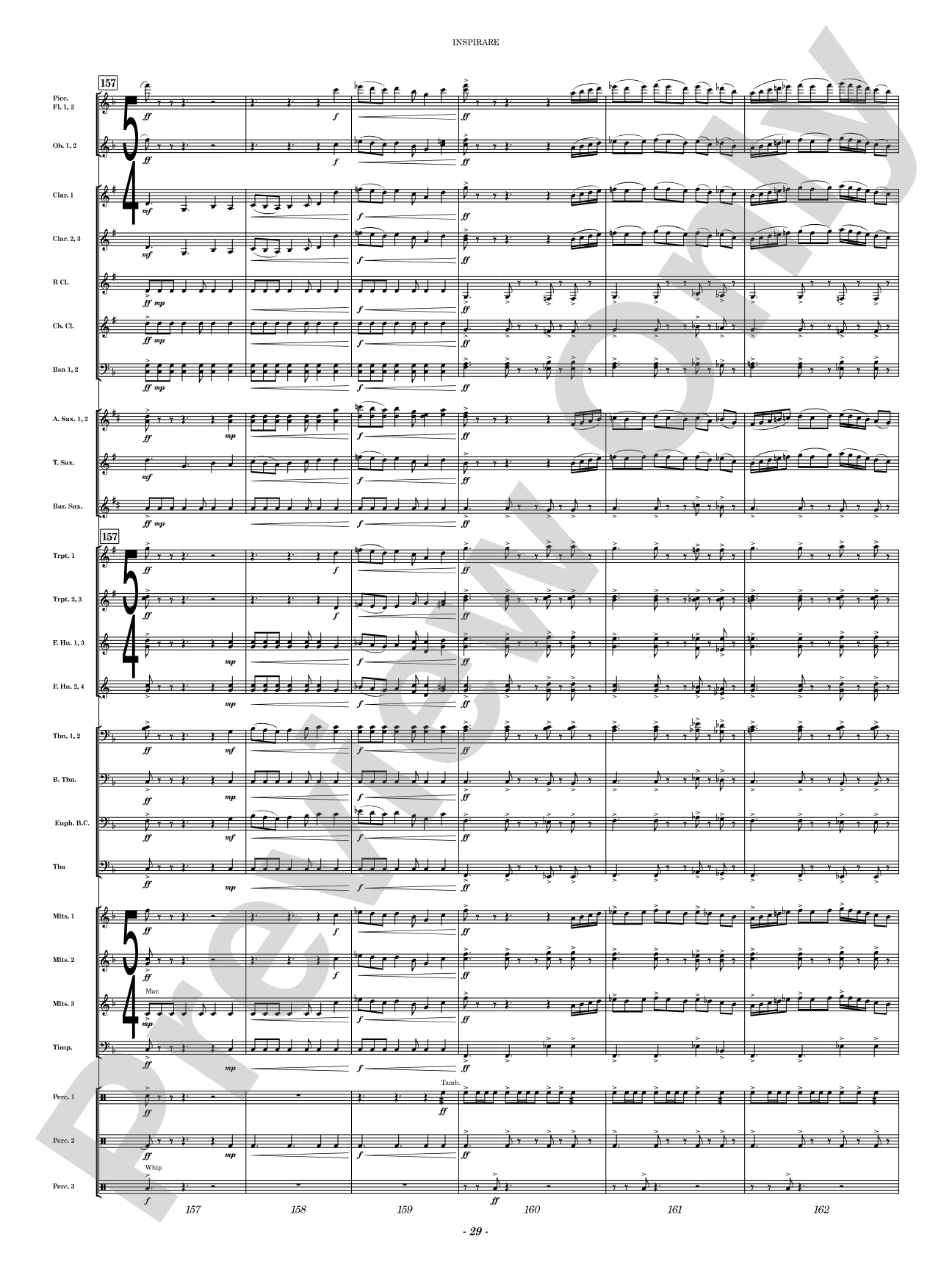 Inspirare: Concert Band Conductor Score & Parts