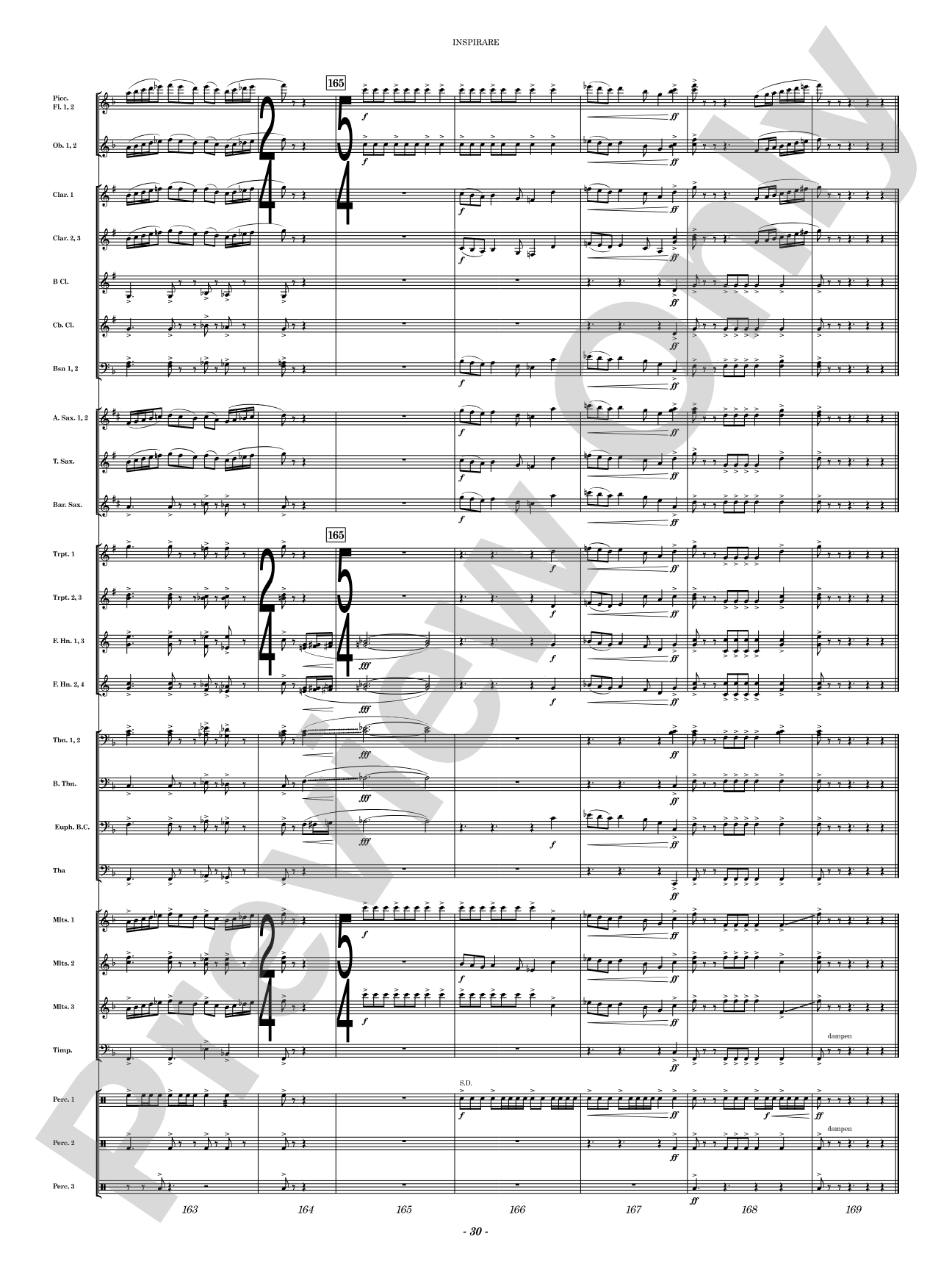 Inspirare: Concert Band Conductor Score & Parts