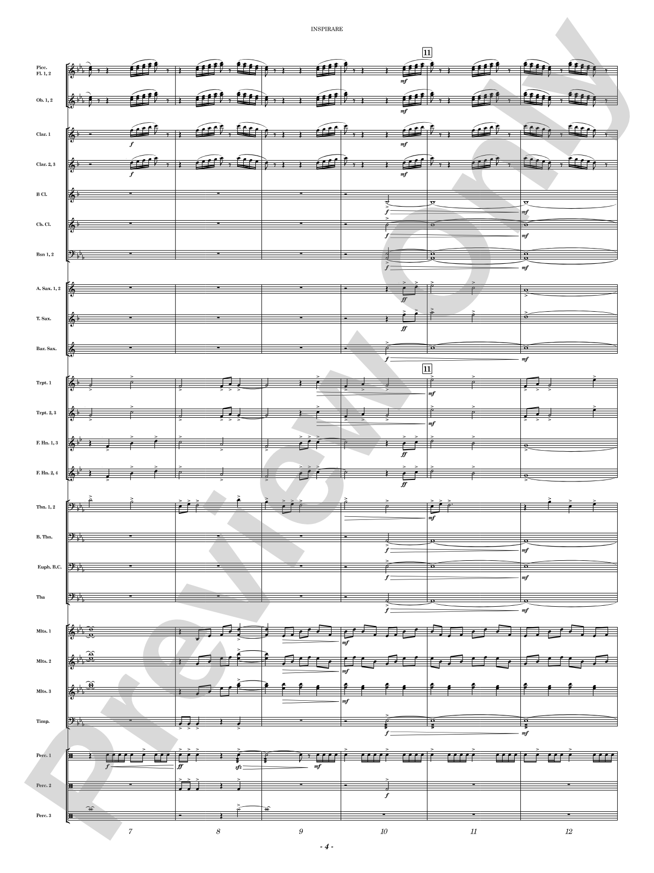 Inspirare: Concert Band Conductor Score & Parts
