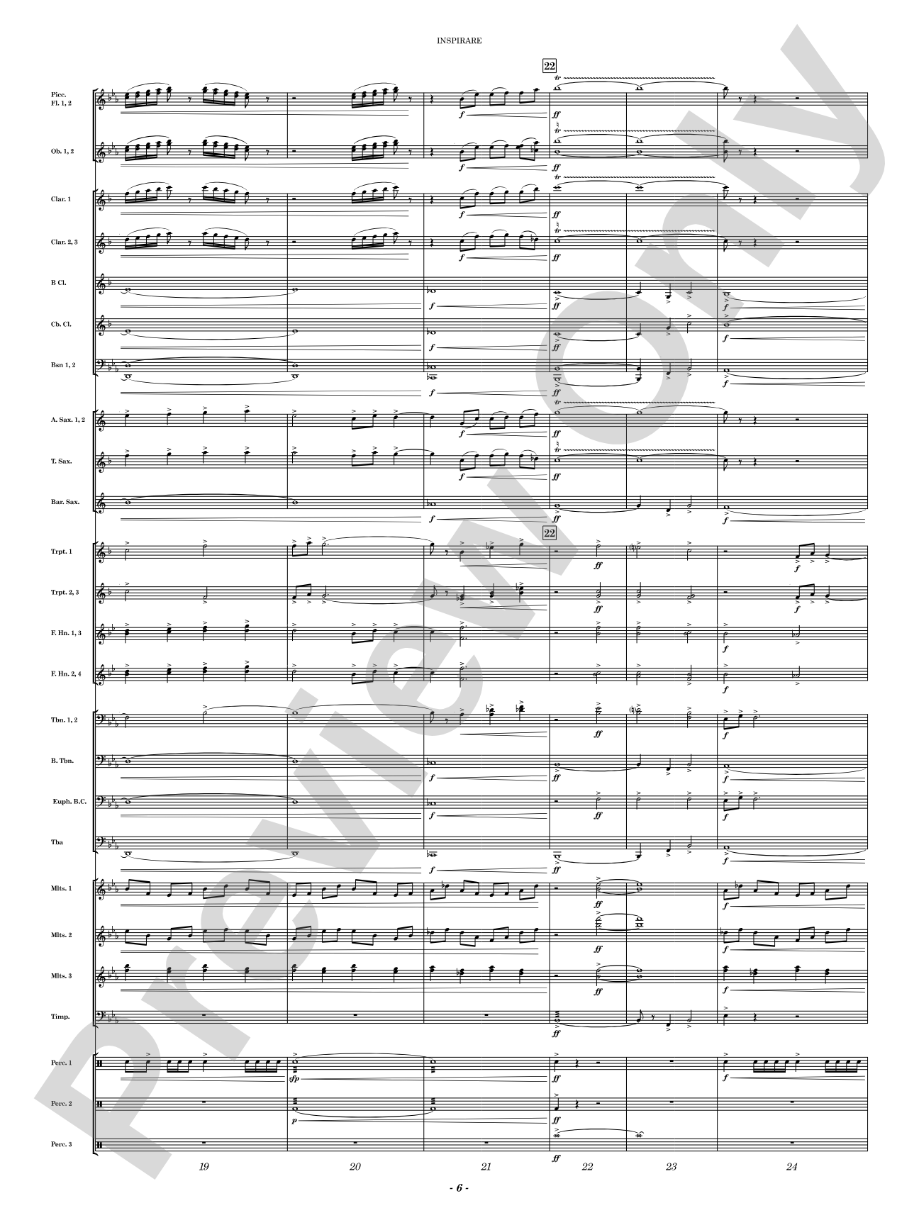 Inspirare: Concert Band Conductor Score & Parts