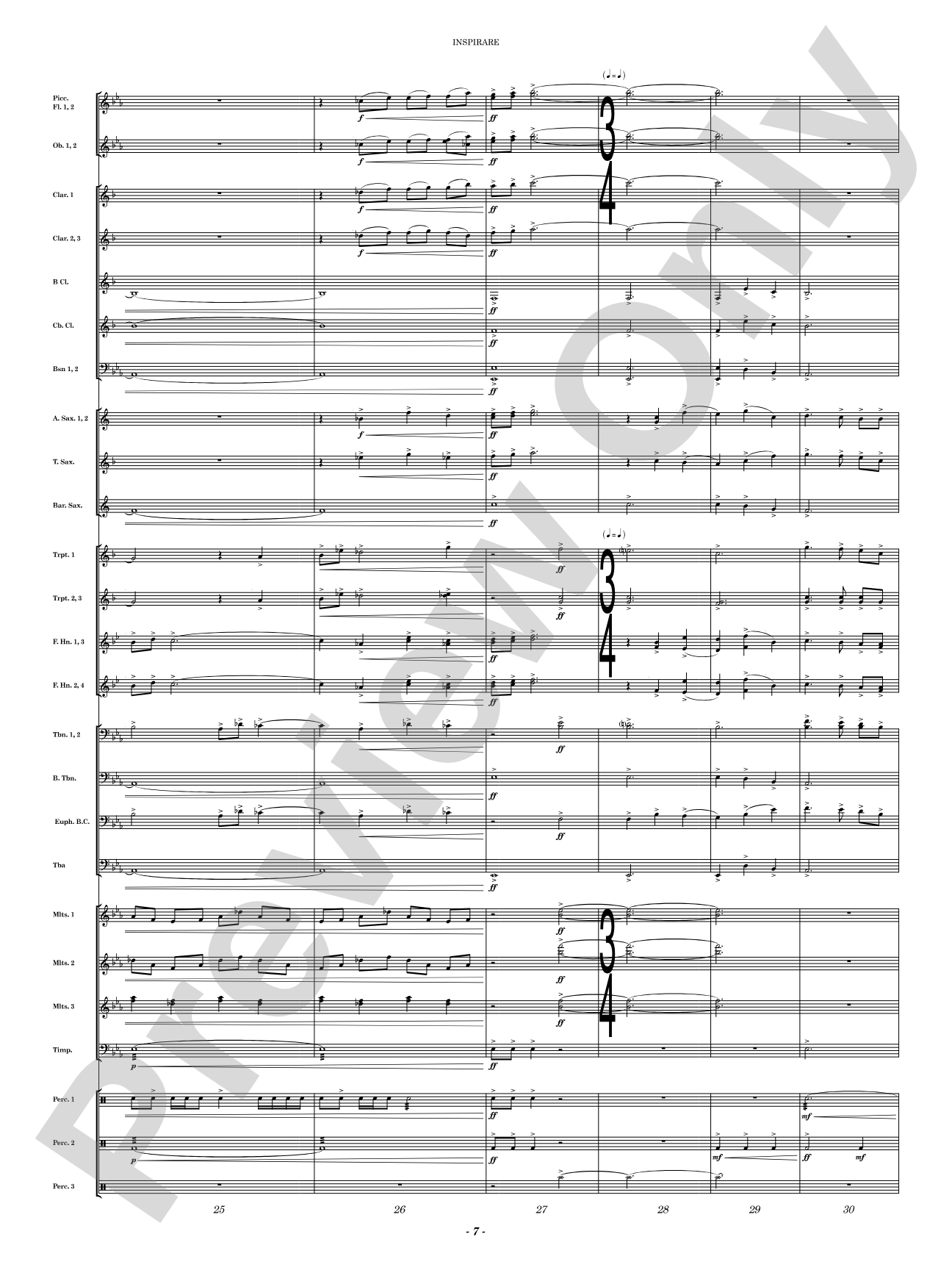 Inspirare: Concert Band Conductor Score & Parts