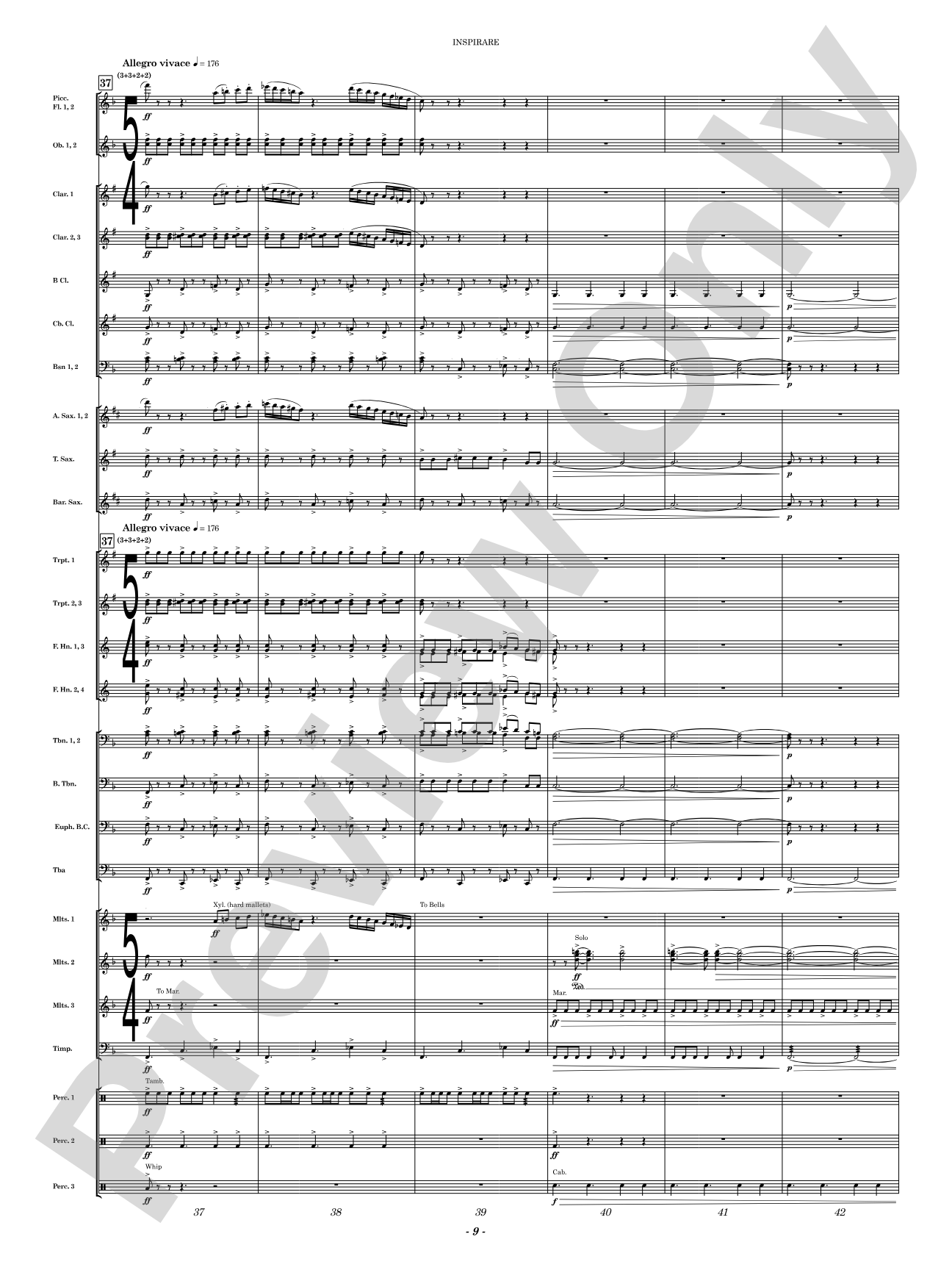 Inspirare: Concert Band Conductor Score & Parts