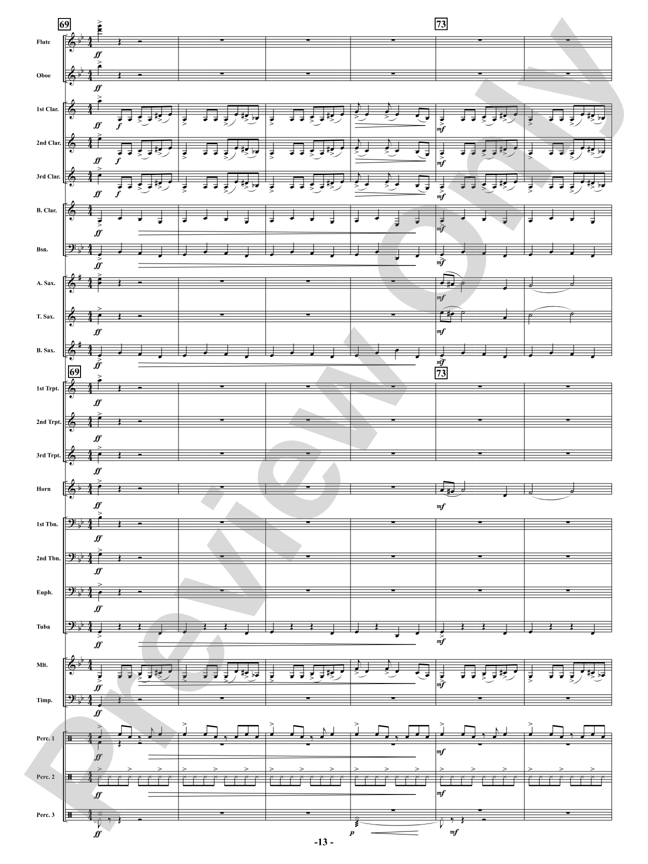 Full Throttle: Concert Band Conductor Score & Parts