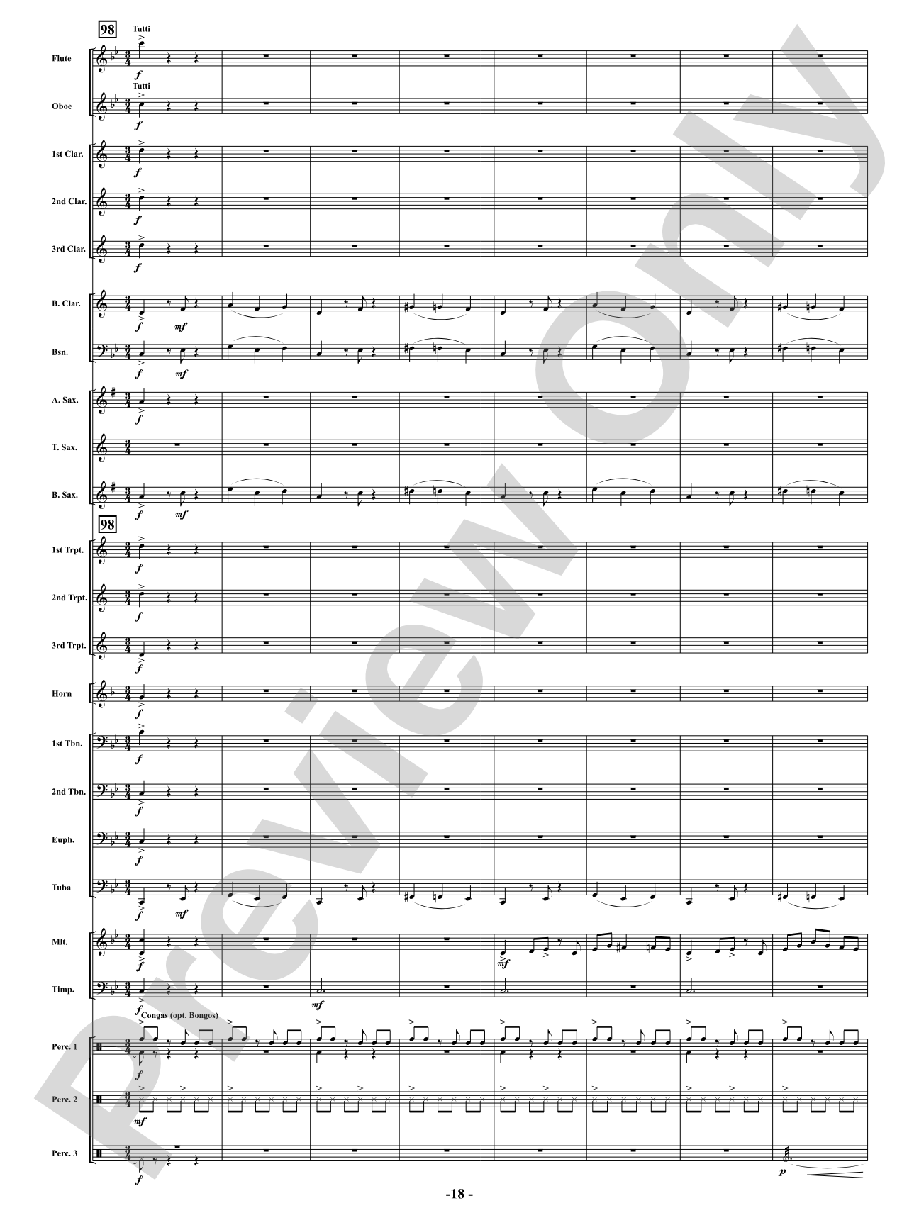 Full Throttle: Concert Band Conductor Score & Parts