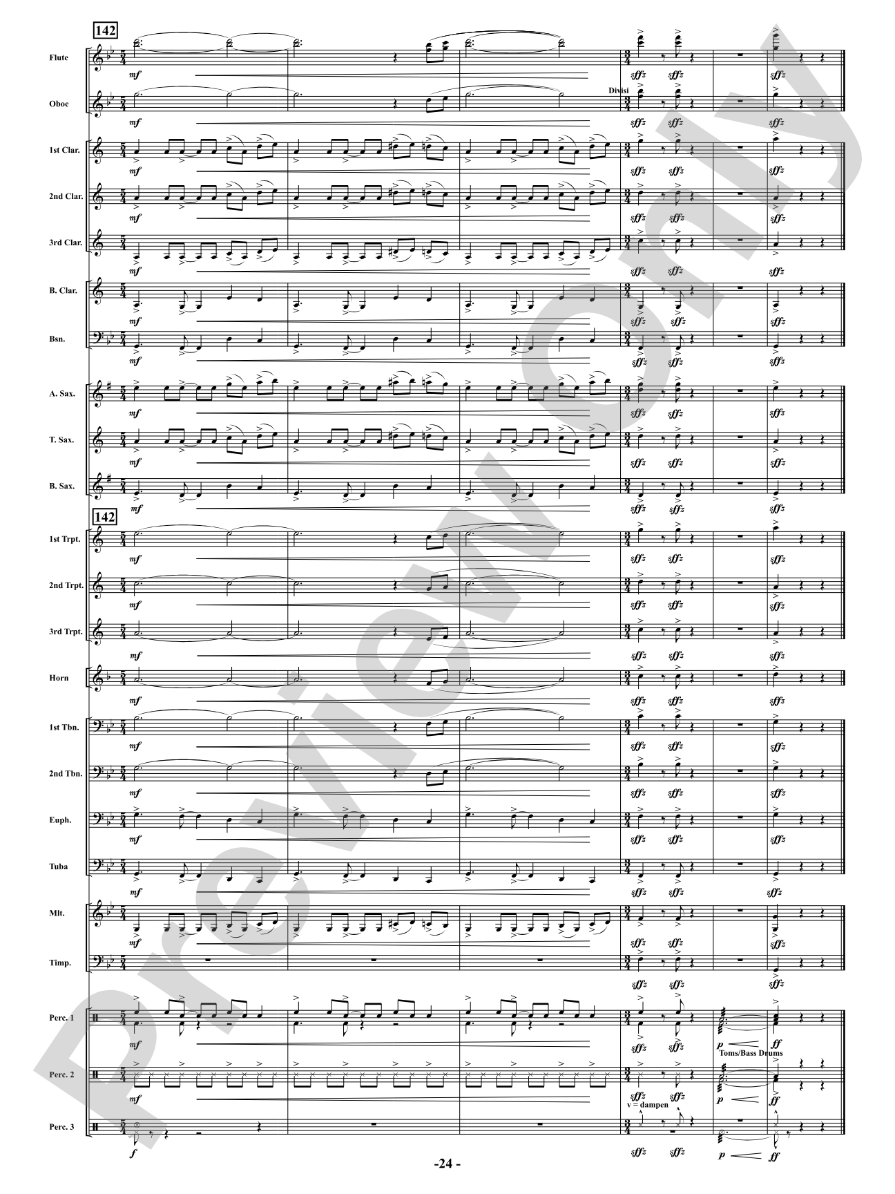 Full Throttle: Concert Band Conductor Score & Parts