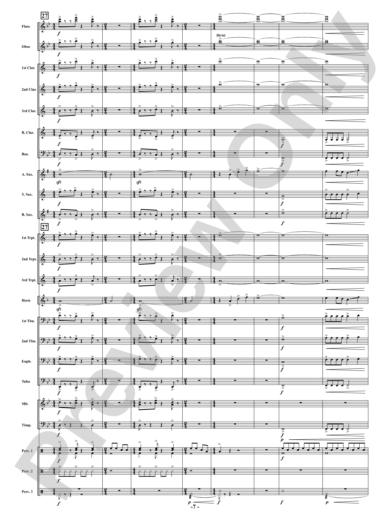Full Throttle: Concert Band Conductor Score & Parts