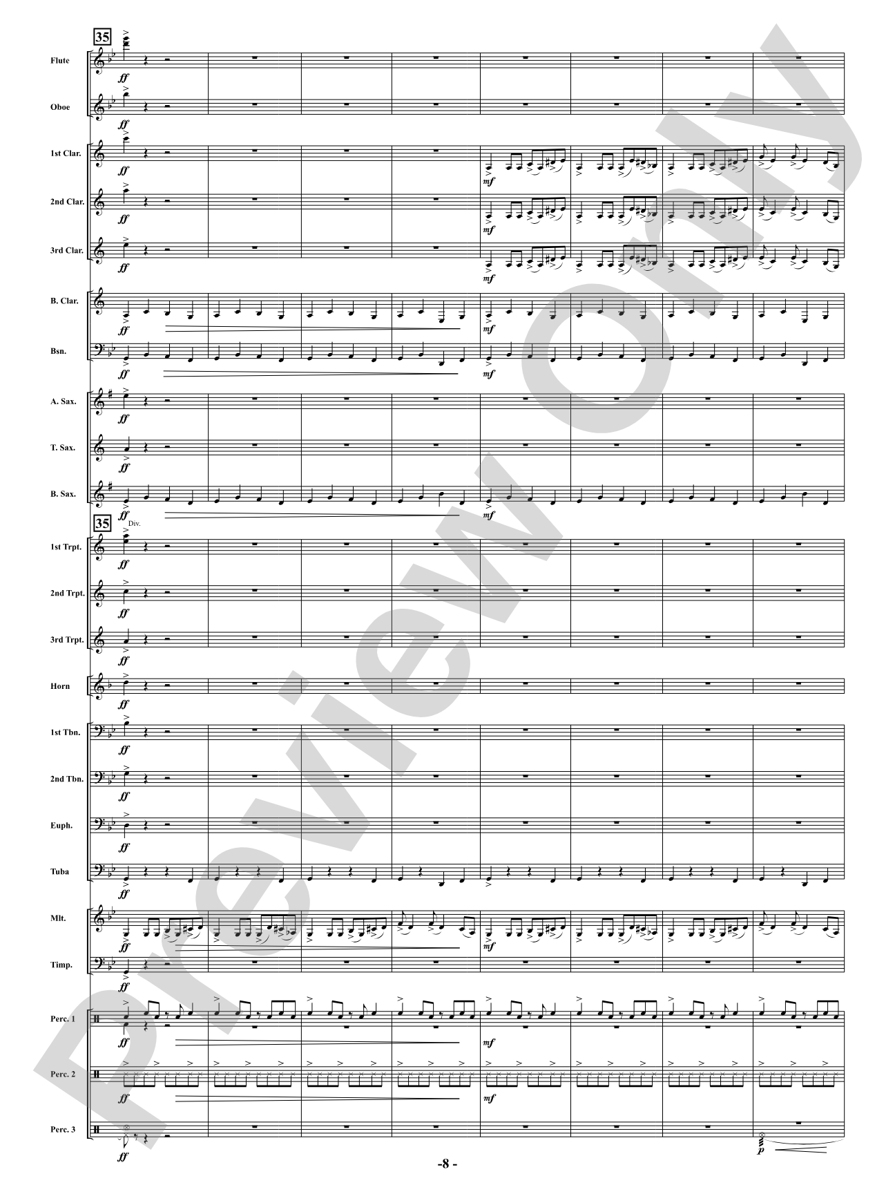 Full Throttle: Concert Band Conductor Score & Parts