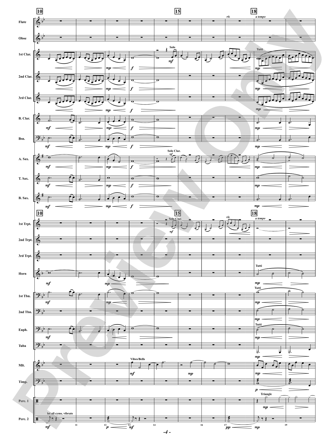Hope: Concert Band Conductor Score & Parts