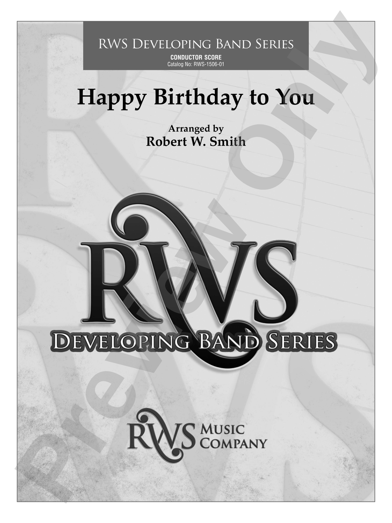Happy Birthday to You: Concert Band Conductor Score & Parts
