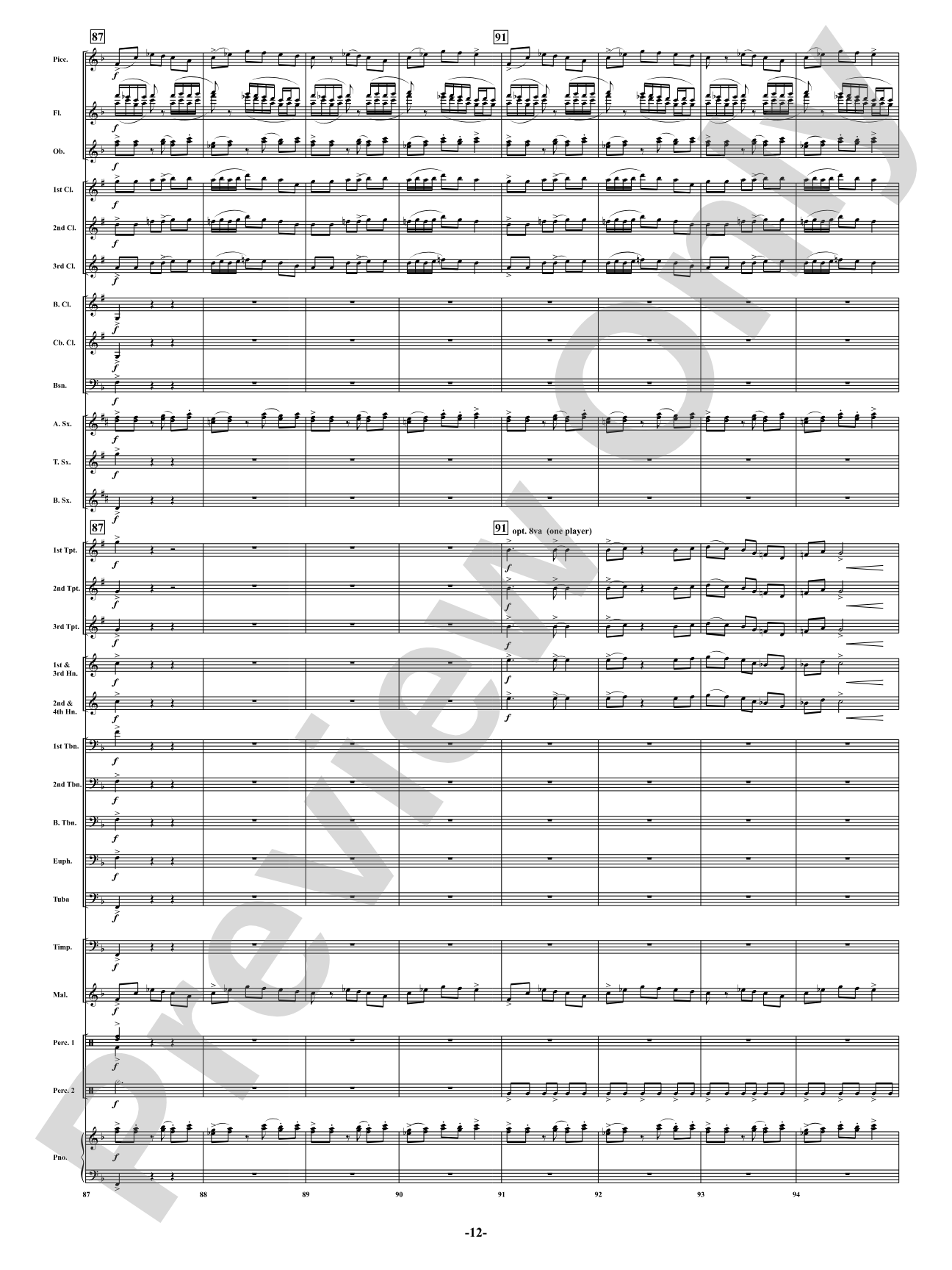 Summer Nights - Mvt. 3 - Postcards from the First Coast: Concert Band Conductor Score & Parts