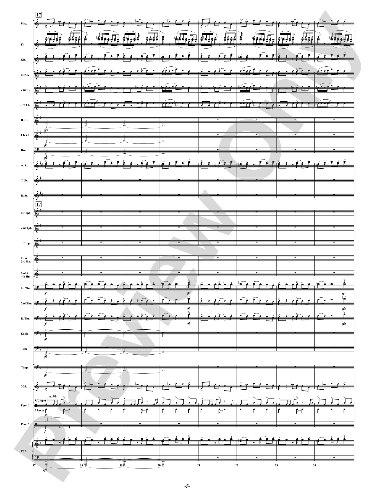 Summer Nights - Mvt. 3 - Postcards from the First Coast: Concert Band Conductor Score & Parts