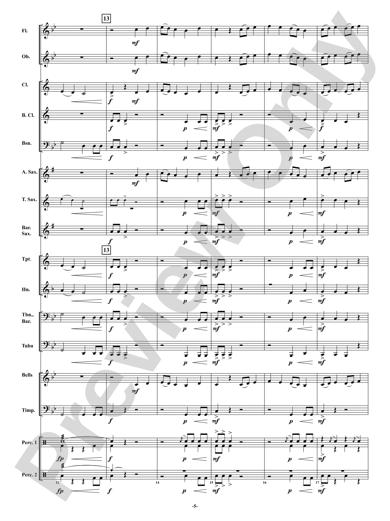 Rising Waters: Concert Band Conductor Score & Parts