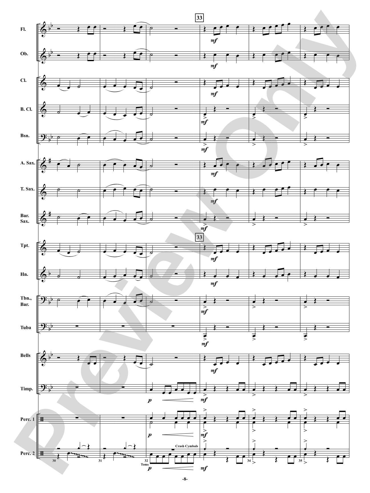 Rising Waters: Concert Band Conductor Score & Parts