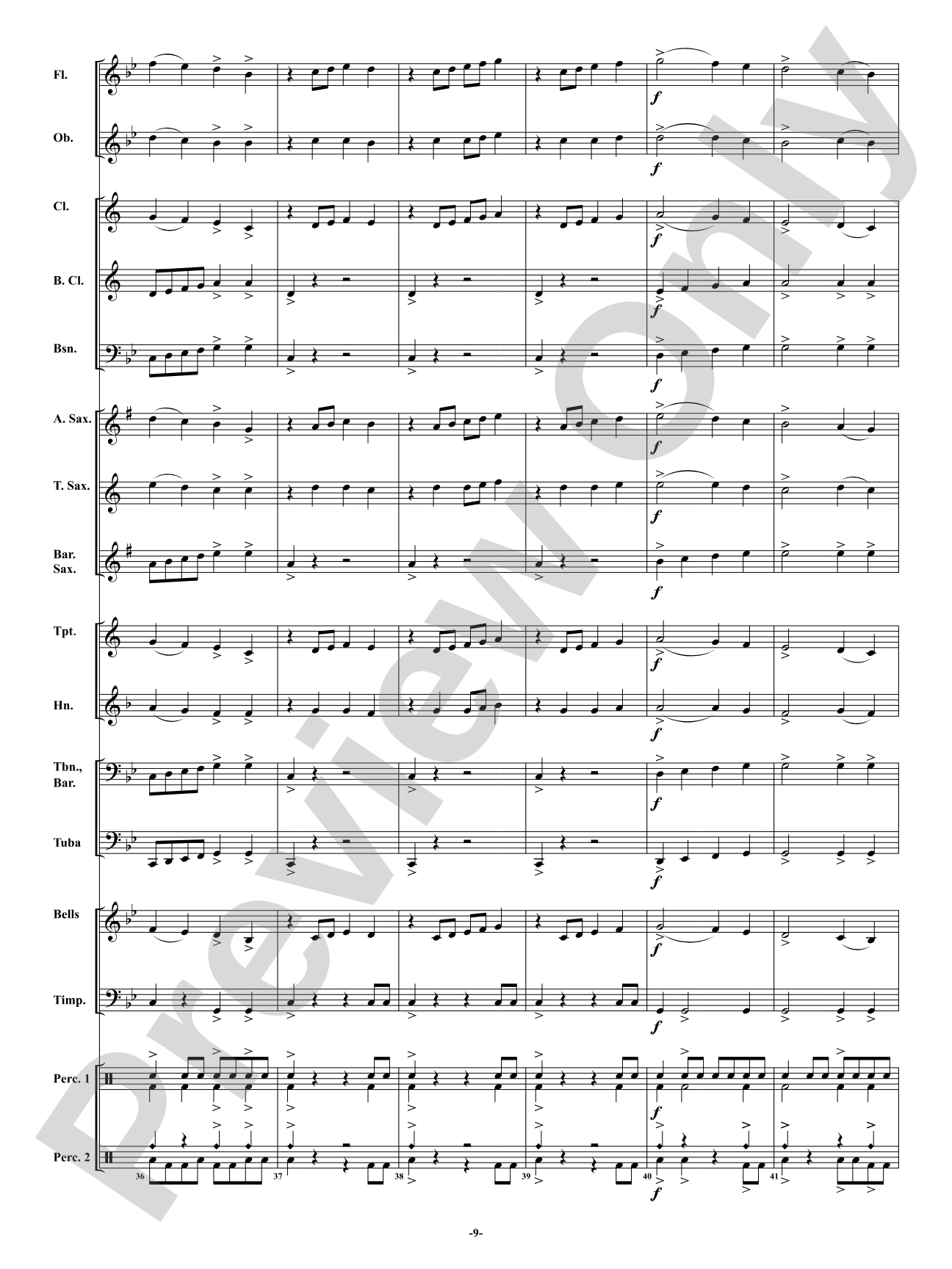 Rising Waters: Concert Band Conductor Score & Parts
