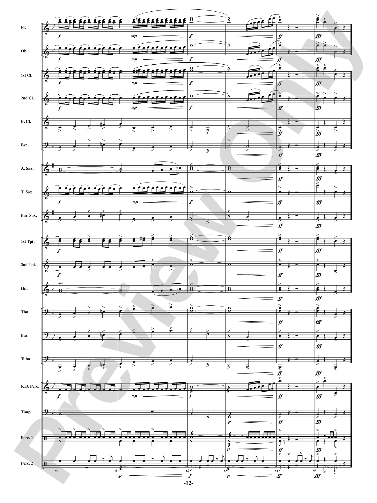 Yellow: Concert Band Conductor Score & Parts