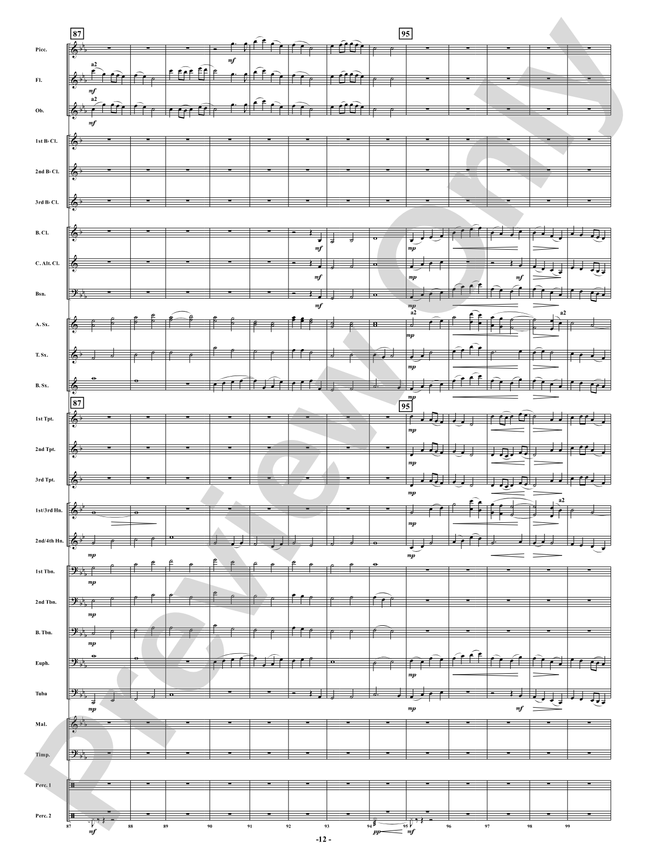 Suite of Appalachian Folk Songs: Concert Band Conductor Score & Parts