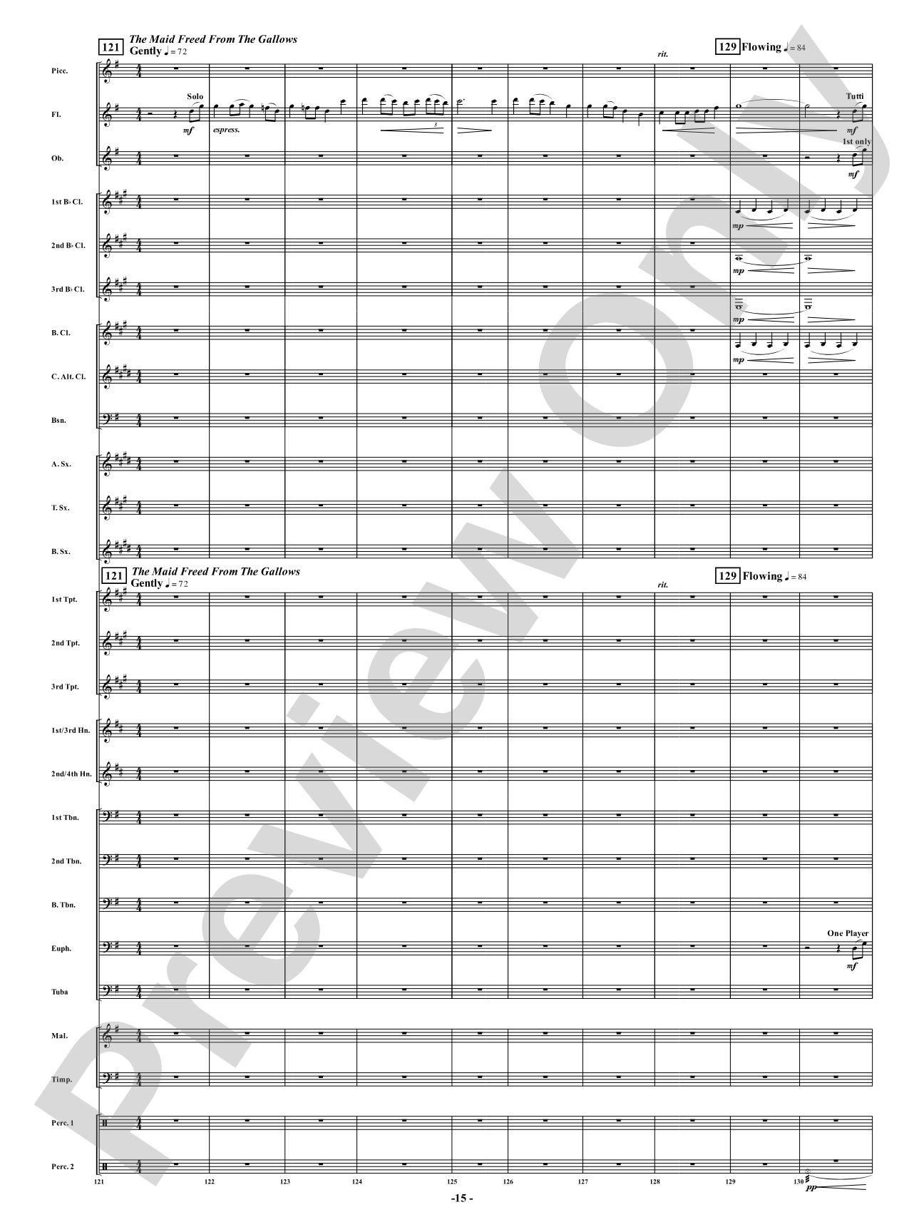 Suite of Appalachian Folk Songs: Concert Band Conductor Score & Parts