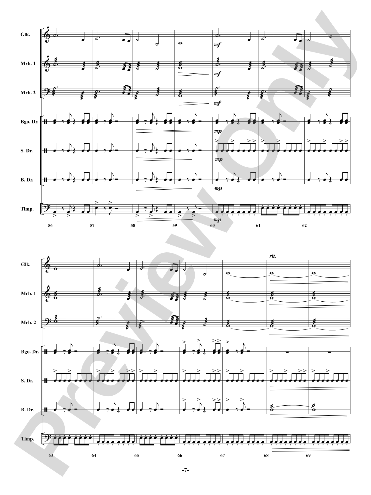 Hidden Village: Percussion Ensemble Conductor Score & Parts