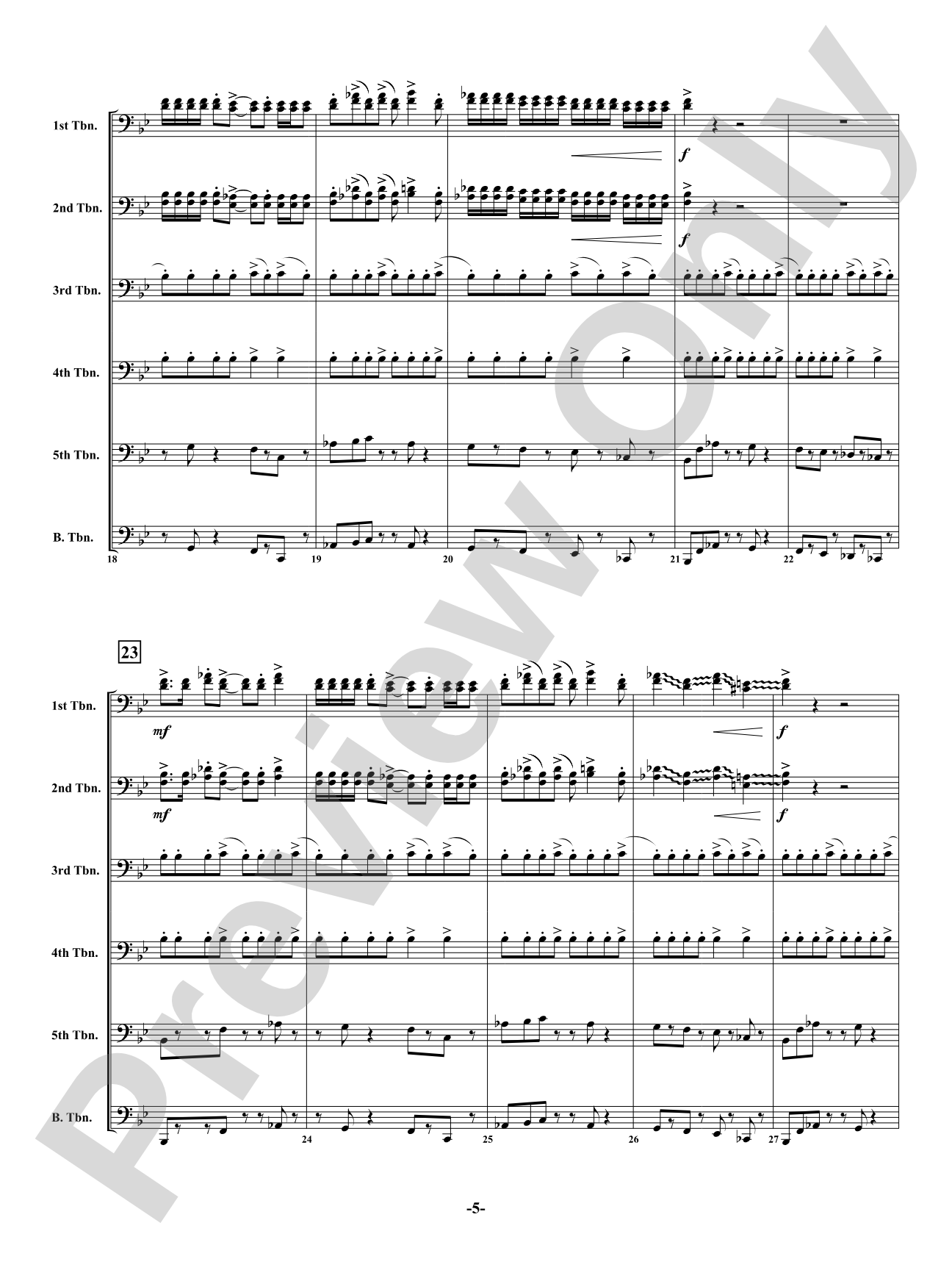 Tromba Grande - Fanfare for Trombone Choir: Trombone Choir Conductor Score & Parts