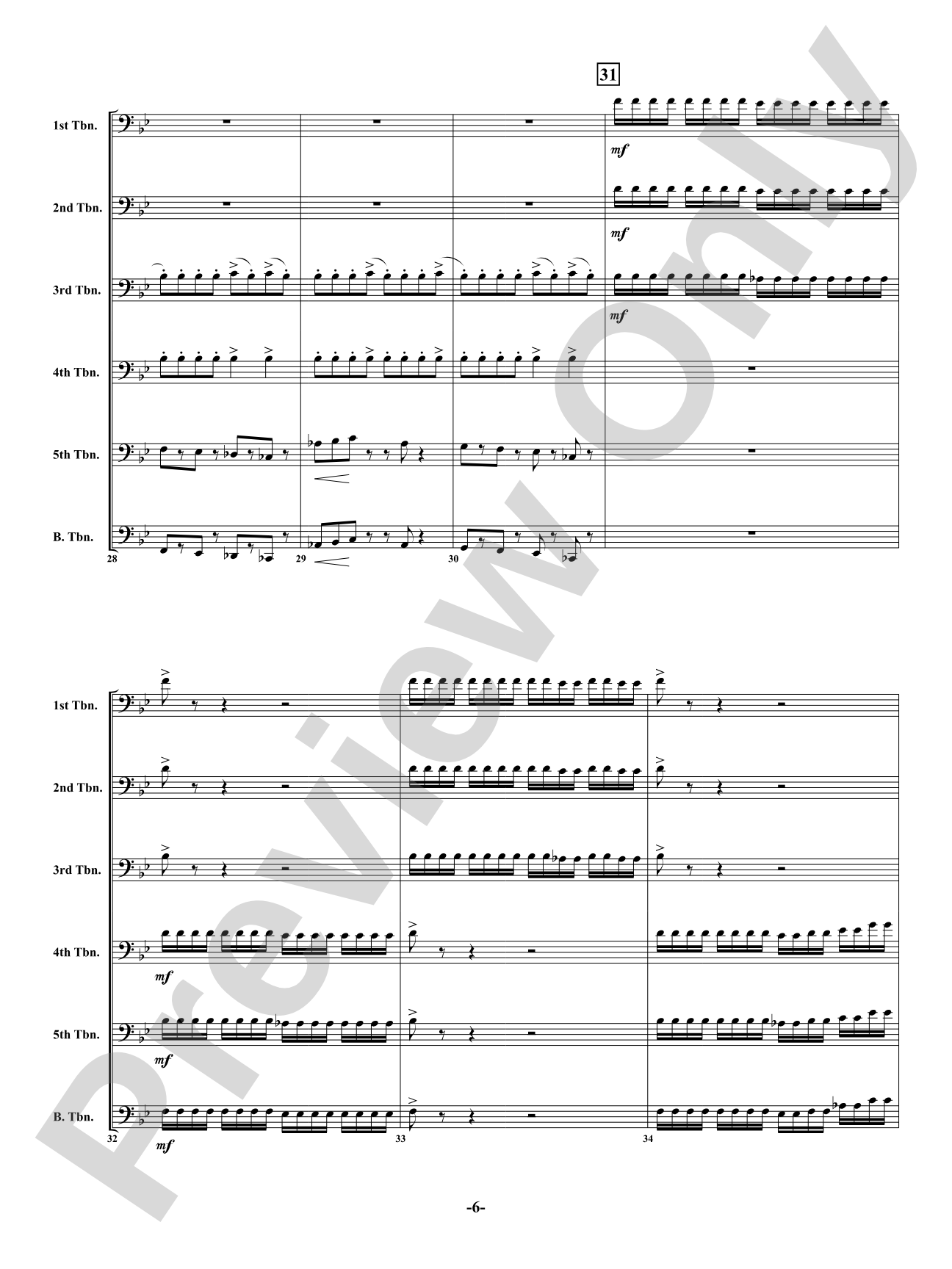 Tromba Grande - Fanfare for Trombone Choir: Trombone Choir Conductor Score & Parts