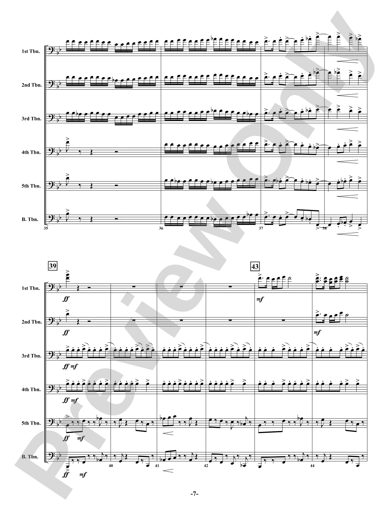 Tromba Grande - Fanfare for Trombone Choir: Trombone Choir Conductor Score & Parts