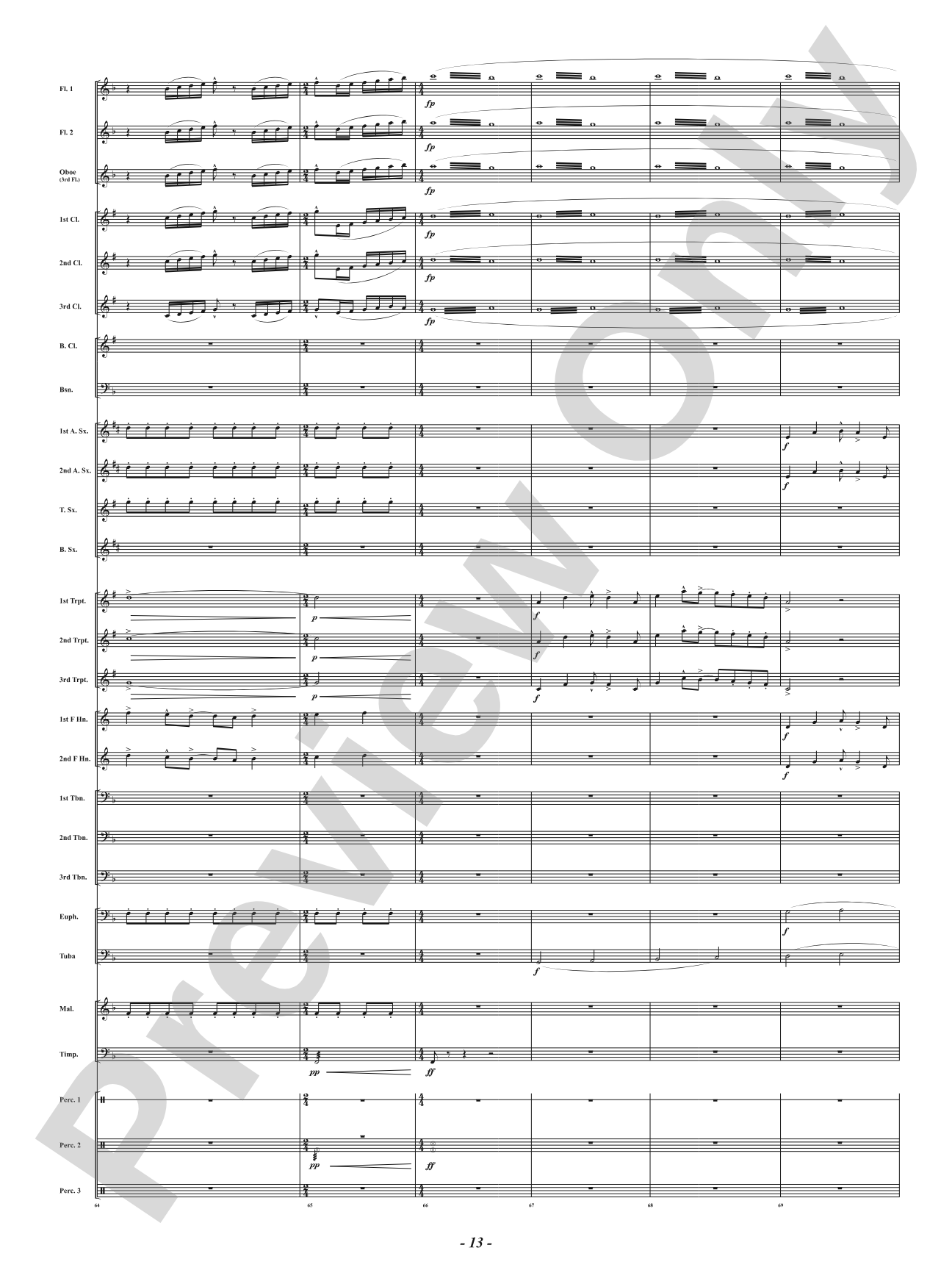 Intrepid Fanfare: Concert Band Conductor Score & Parts
