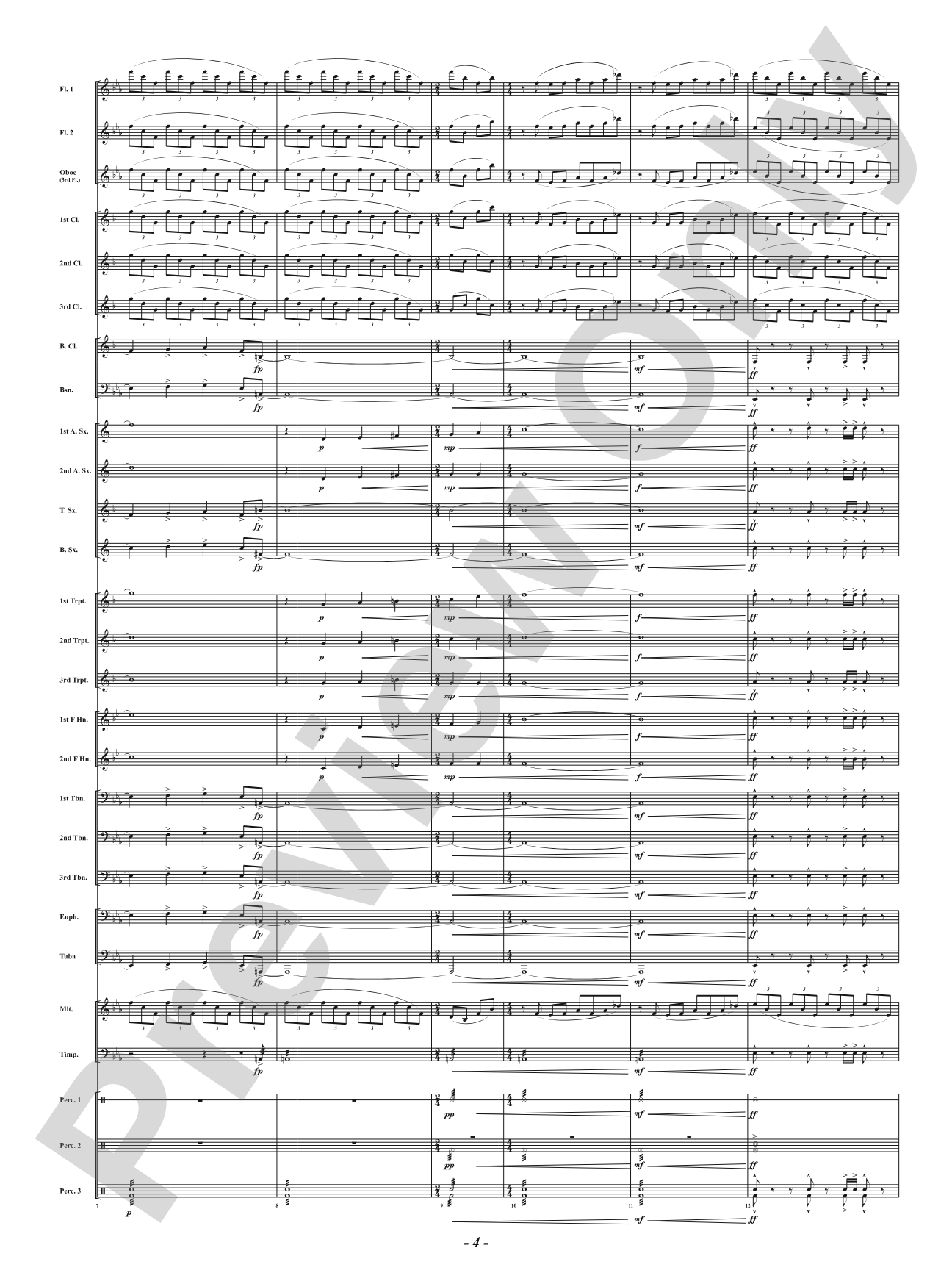 Intrepid Fanfare: Concert Band Conductor Score & Parts