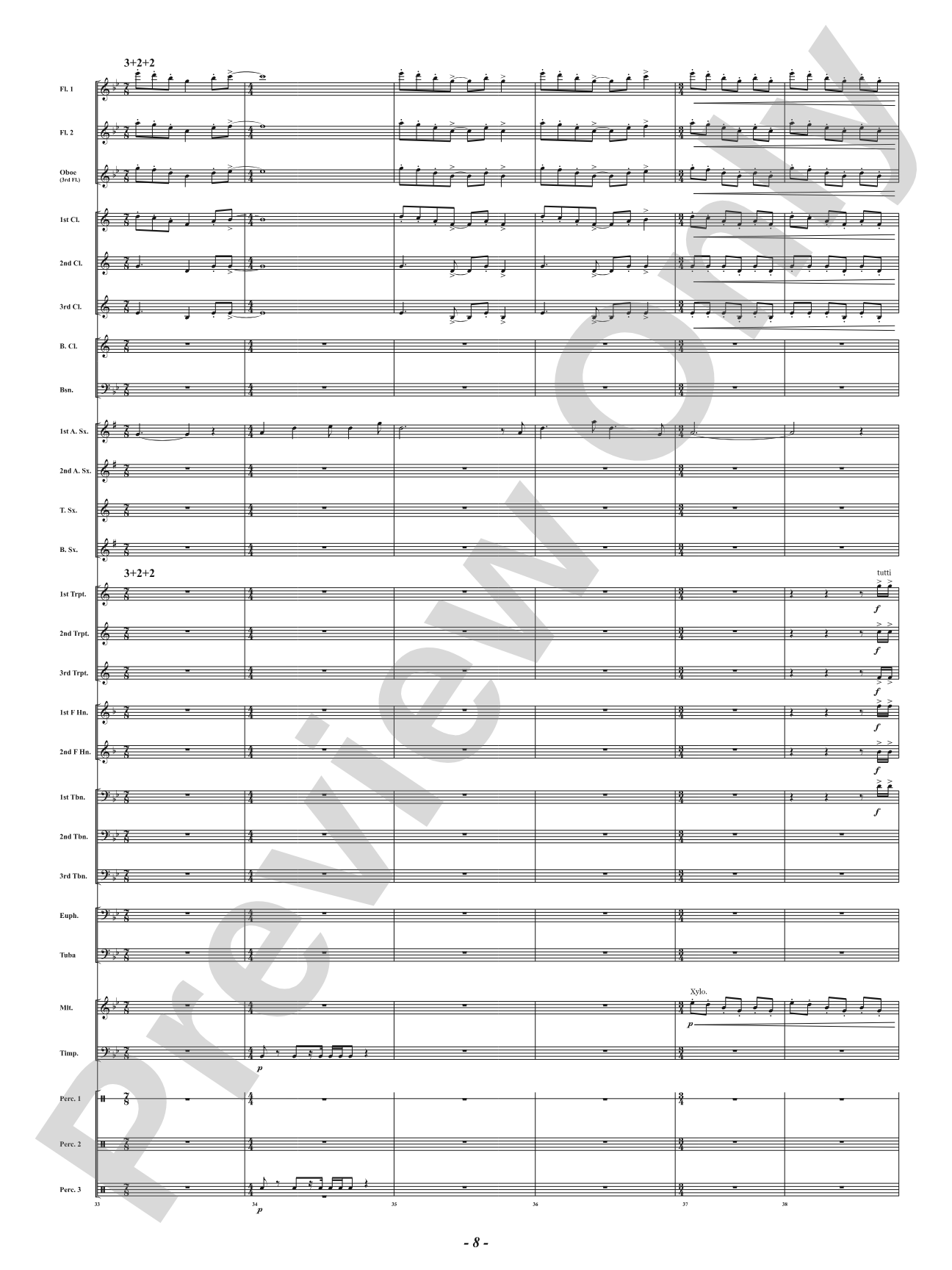 Intrepid Fanfare: Concert Band Conductor Score & Parts