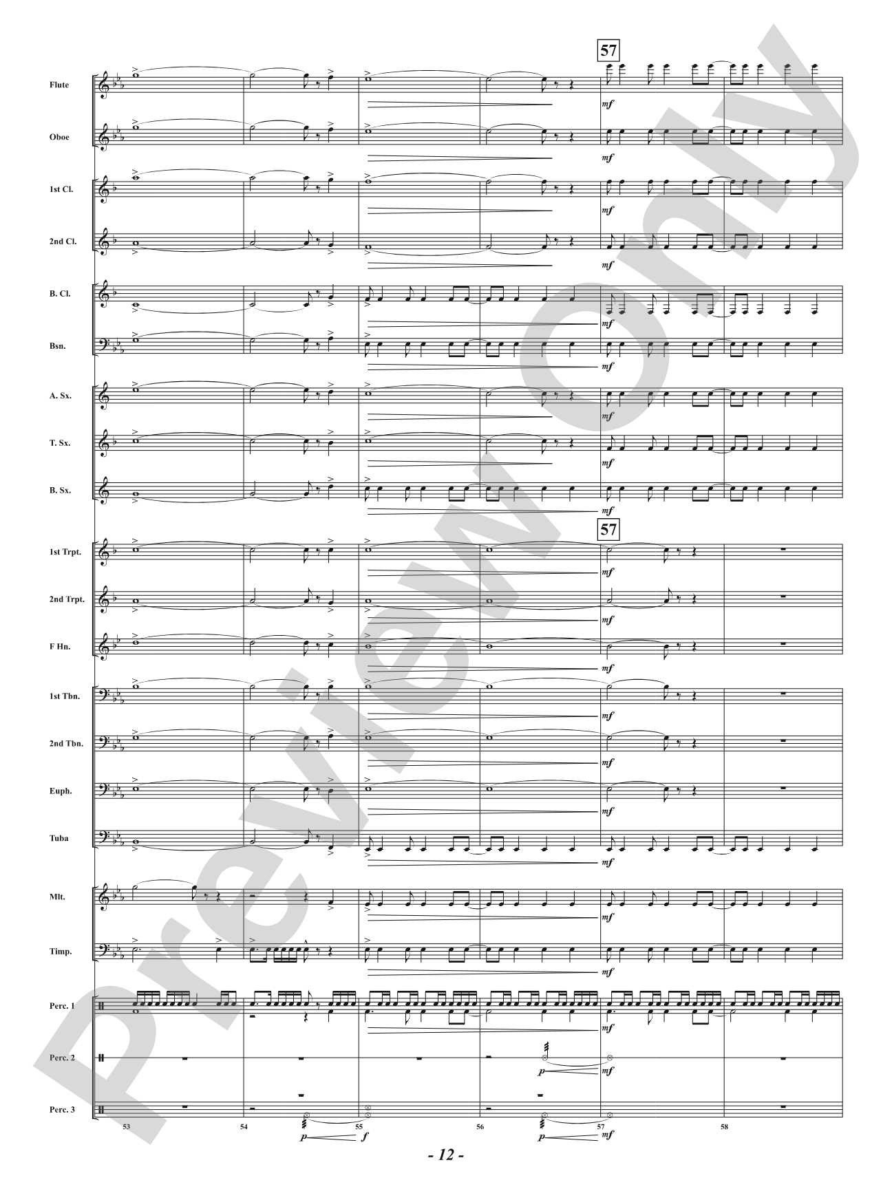 Tribute: Concert Band Conductor Score & Parts