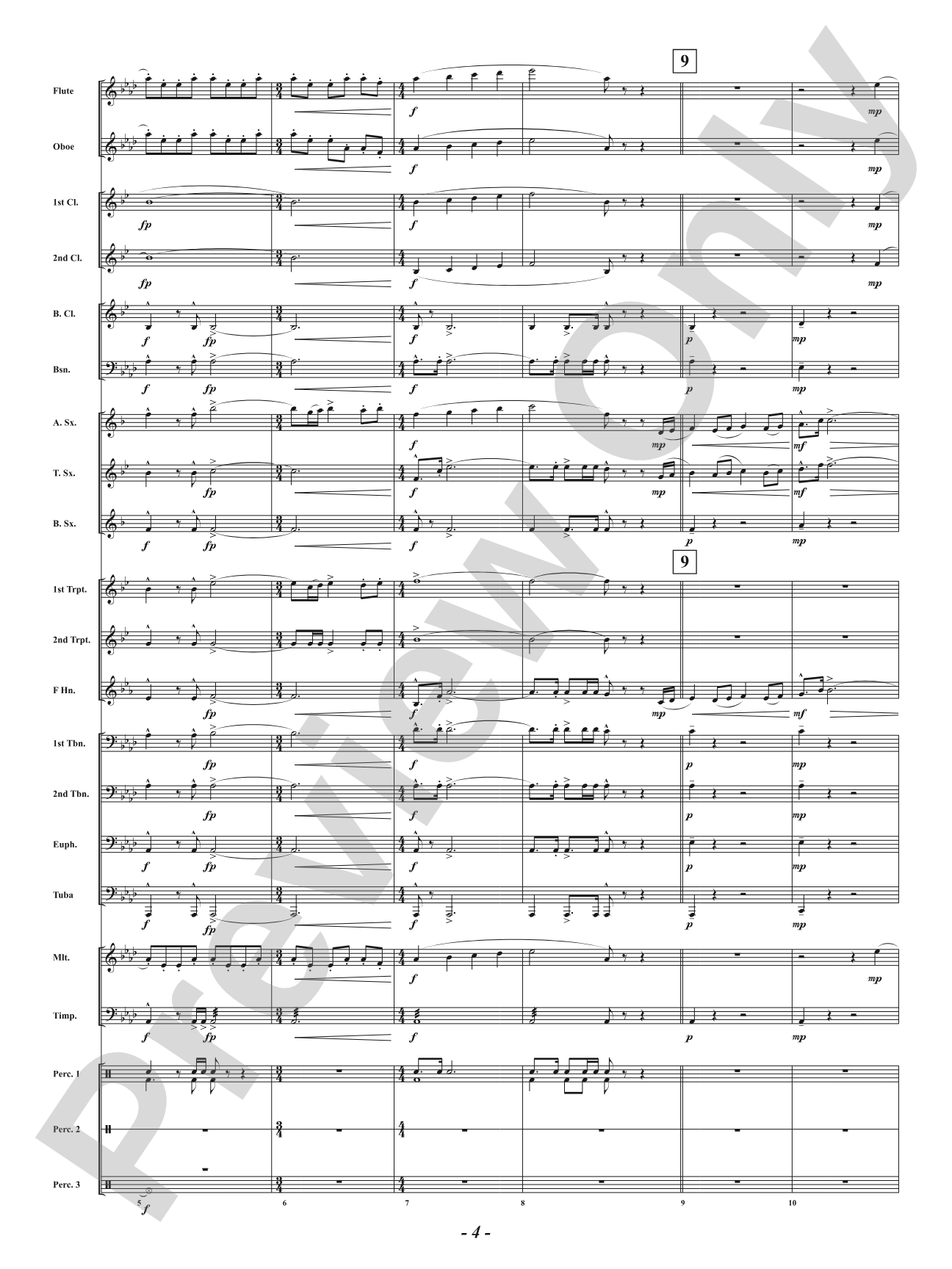 Tribute: Concert Band Conductor Score & Parts