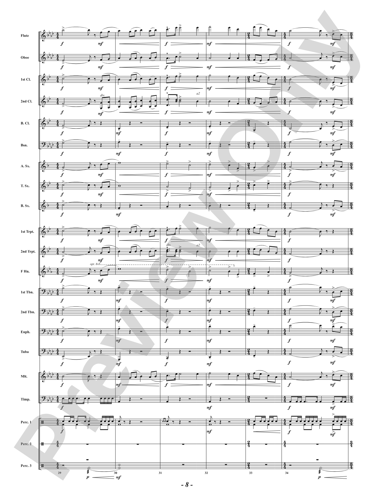 Tribute: Concert Band Conductor Score & Parts