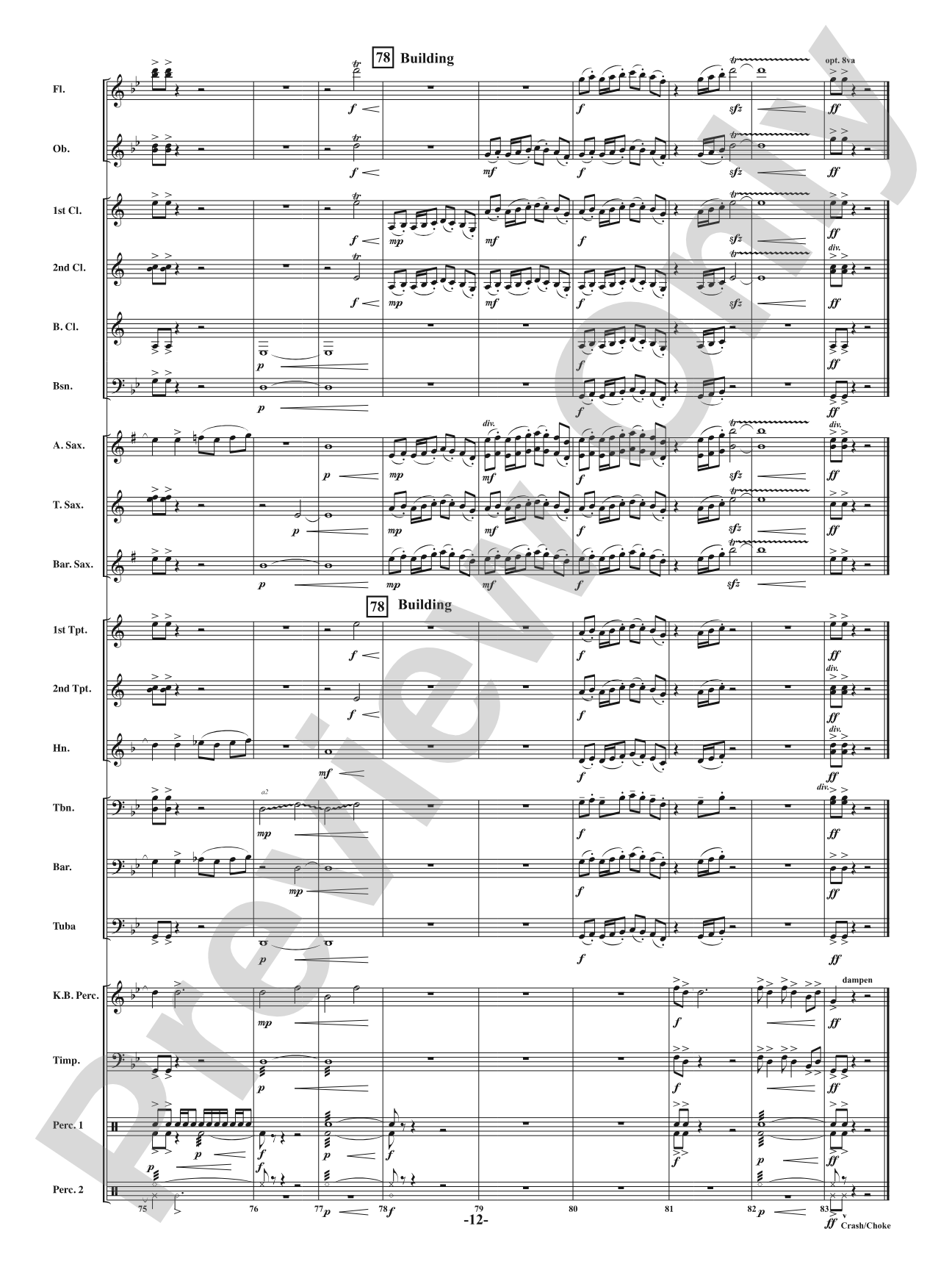 Red: Concert Band Conductor Score & Parts