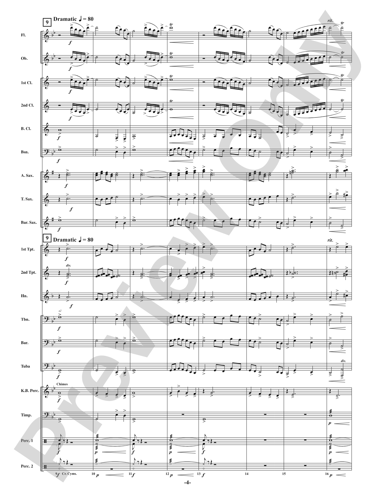 Red: Concert Band Conductor Score & Parts