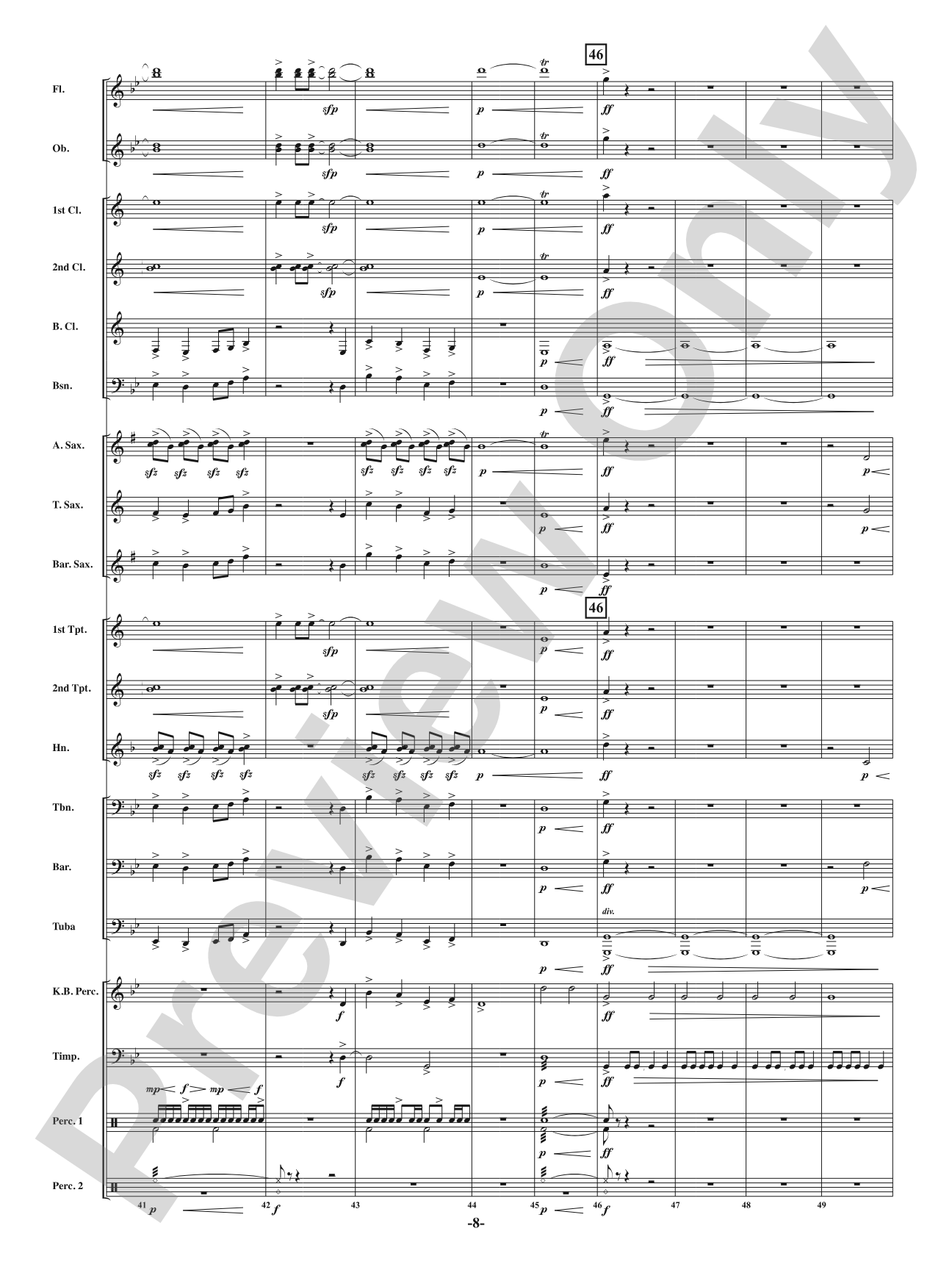 Red: Concert Band Conductor Score & Parts