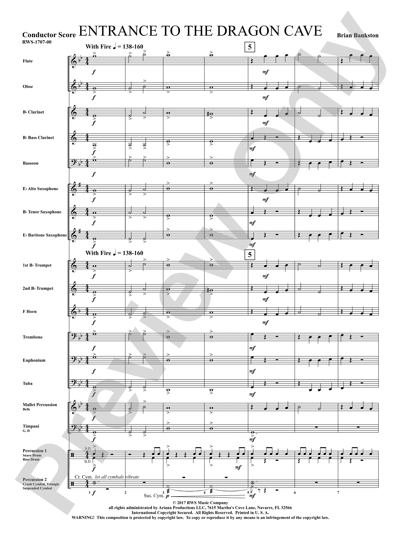 Entrance to the Dragon Cave: Score