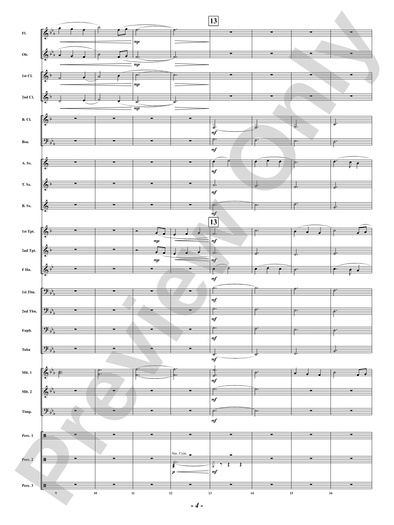Hawk Moon: Concert Band Conductor Score & Parts