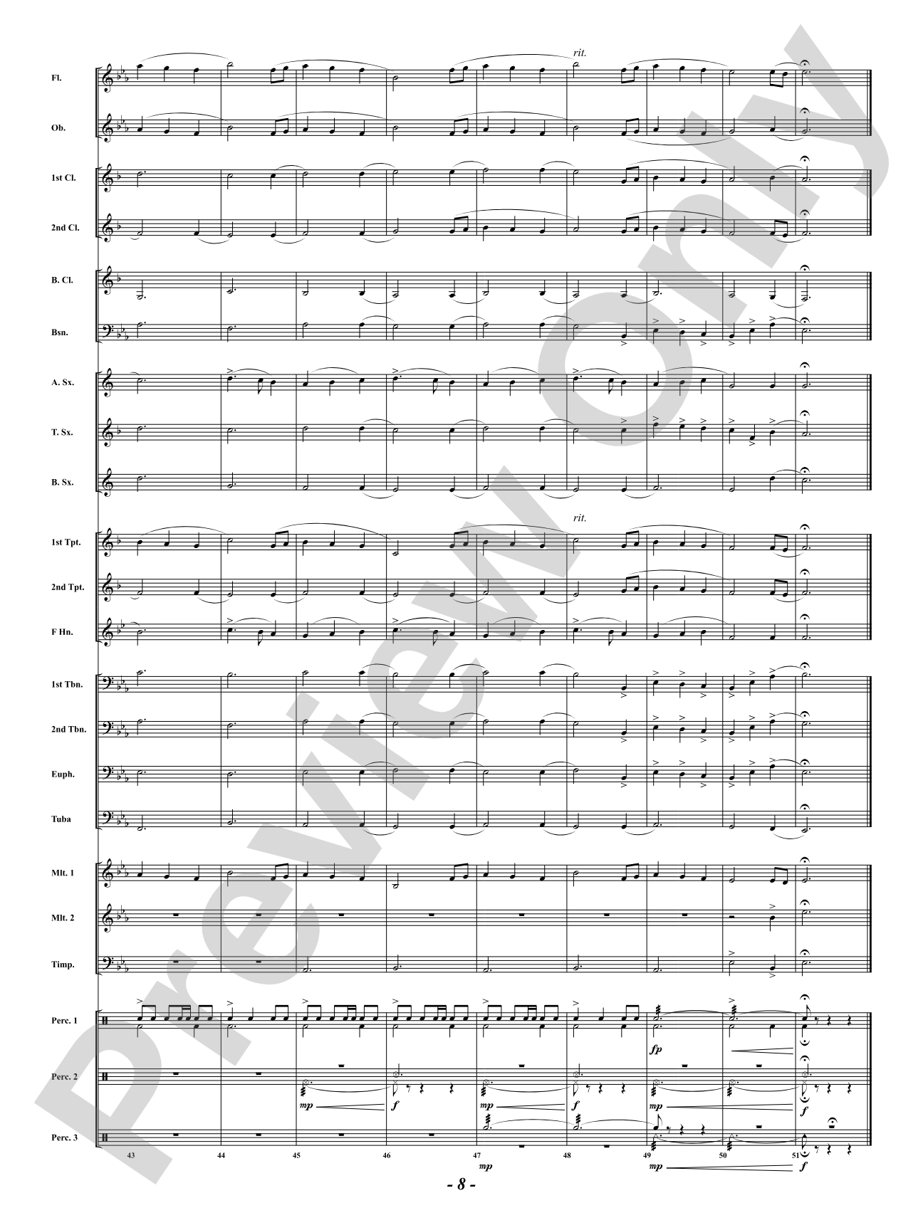 Hawk Moon: Concert Band Conductor Score & Parts