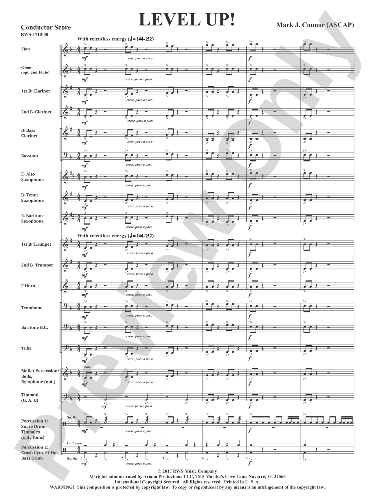 Level Up!: Concert Band Conductor Score & Parts