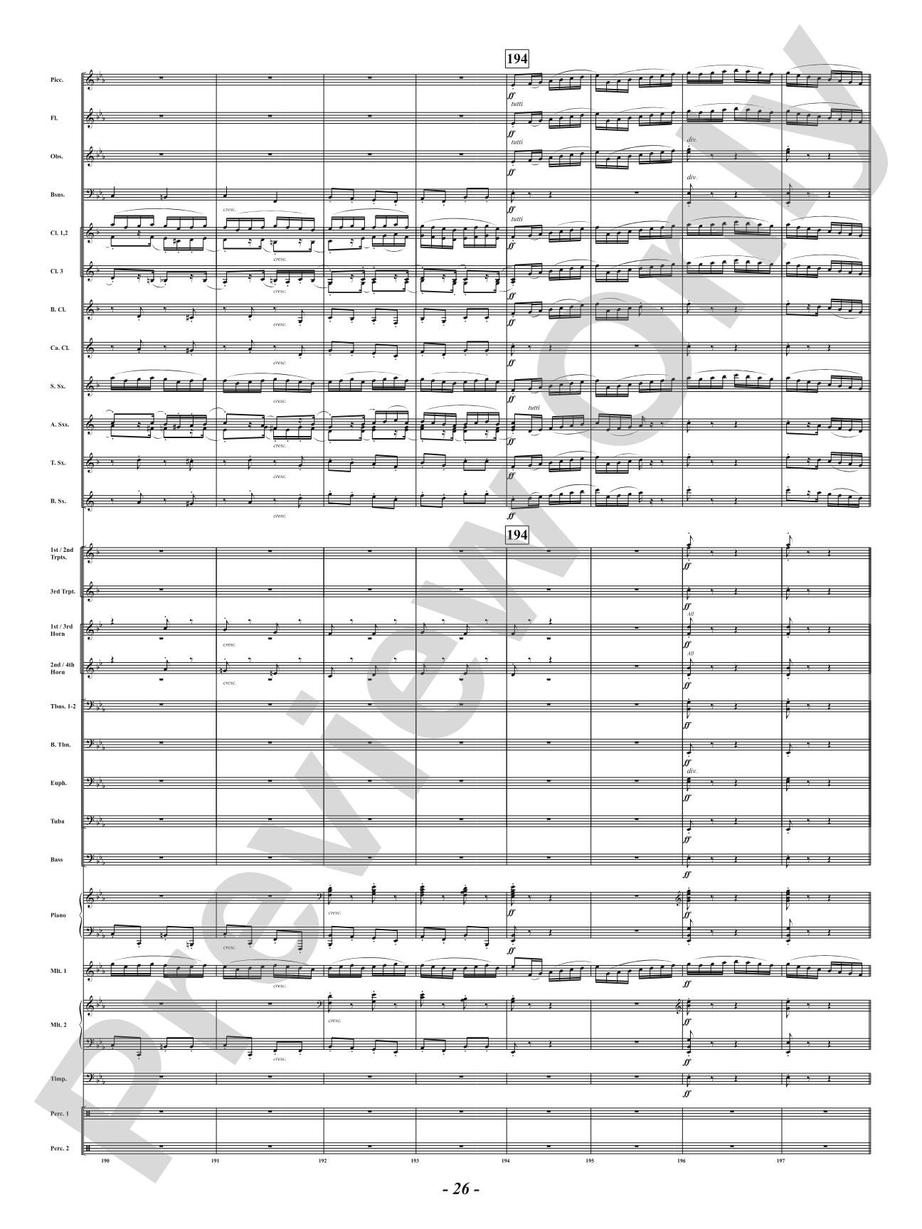 Ancient Airs and Dances - Suite No. 1 for Symphonic Winds - IV. Passo Mezzo e Mascherada: Concert Band Conductor Score & Parts