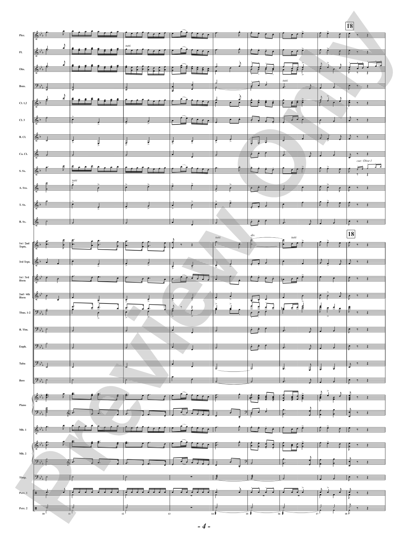 Ancient Airs and Dances - Suite No. 1 for Symphonic Winds - IV. Passo Mezzo e Mascherada: Concert Band Conductor Score & Parts
