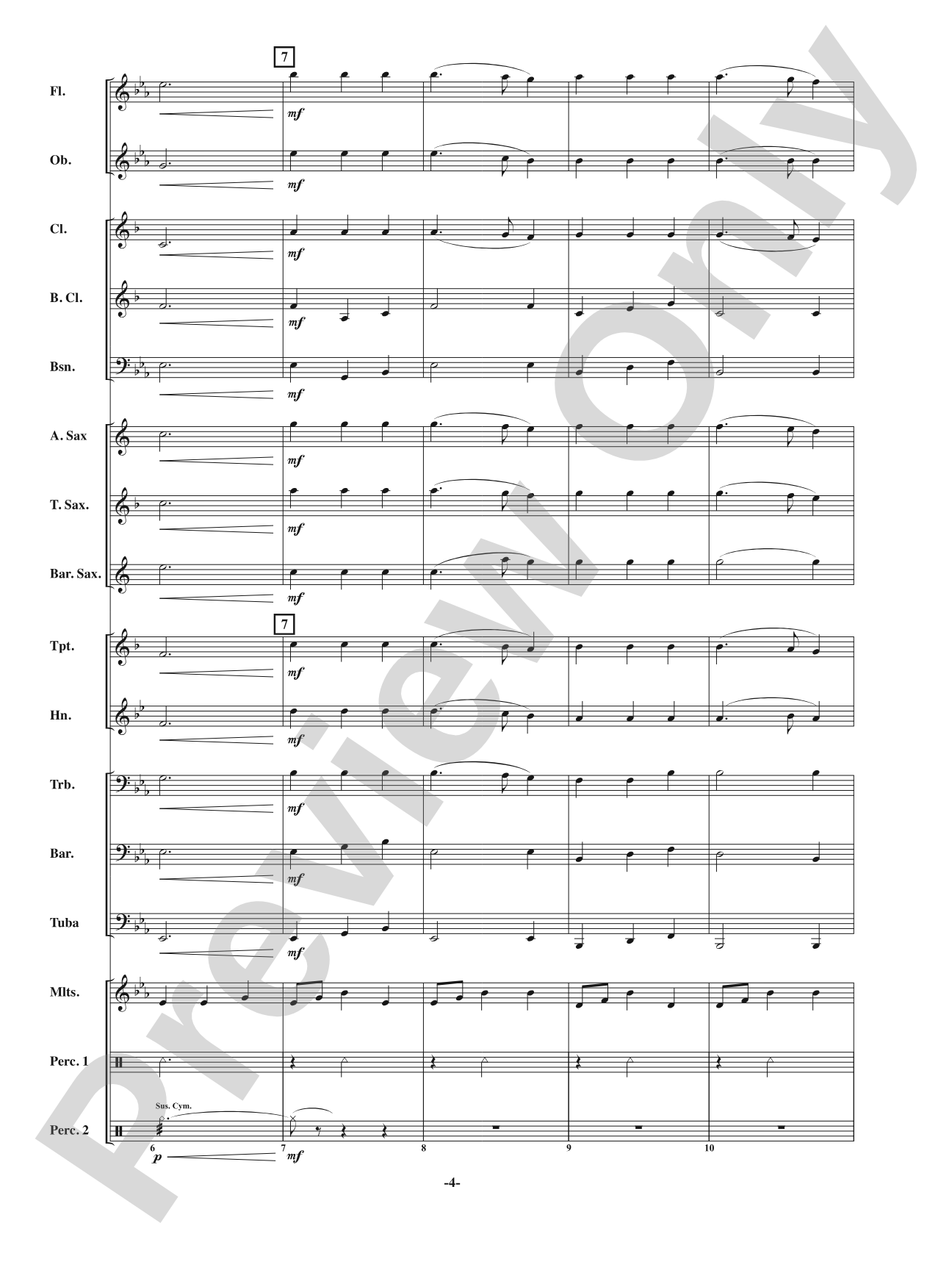 America: My Country 'Tis of Thee - Melody Mine: Concert Band Conductor Score & Parts