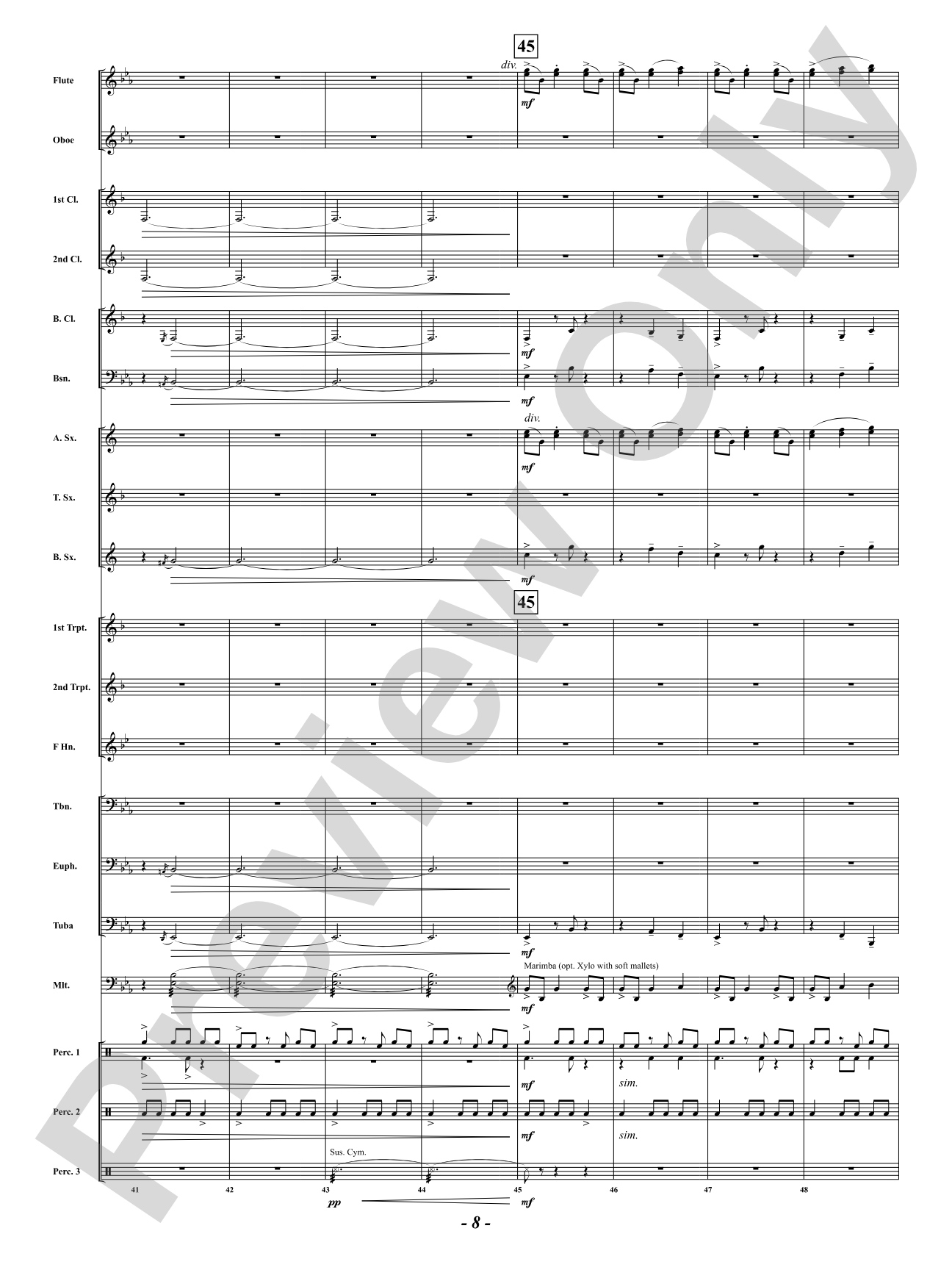 African Holy Night: Concert Band Conductor Score & Parts
