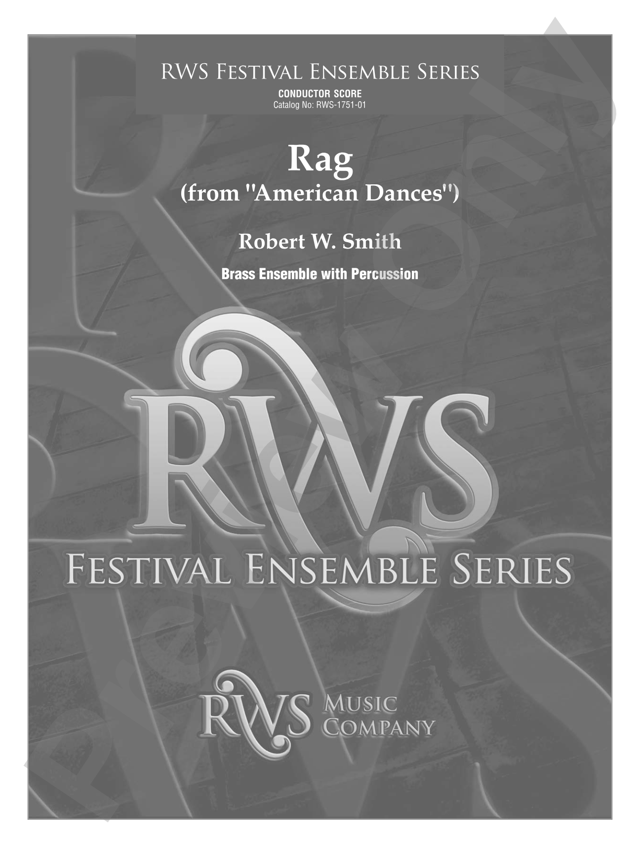 Rag - From <i>American Dances</i>: Brass with Percussion Conductor Score & Parts