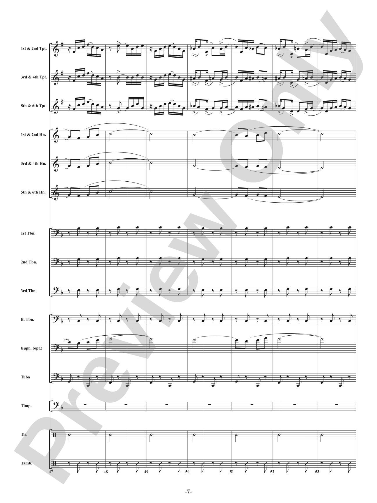 Rag - From <i>American Dances</i>: Brass with Percussion Conductor Score & Parts